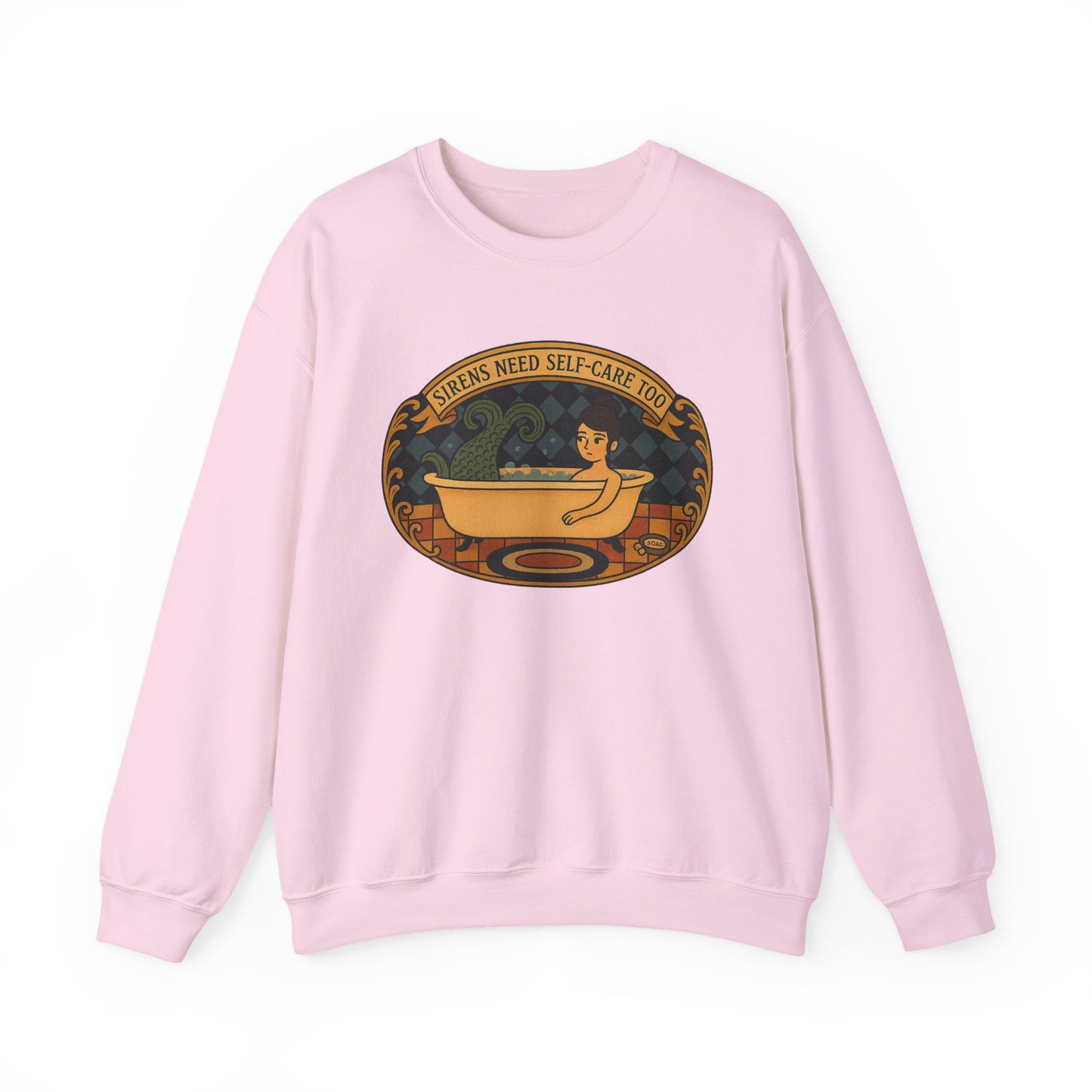 Sirens need Self-Care too , Crewneck Sweatshirt | Cozy Gift, Relaxation Apparel, Unisex Sweatshirt, Mindfulness Fashion, Self-Care Reminder