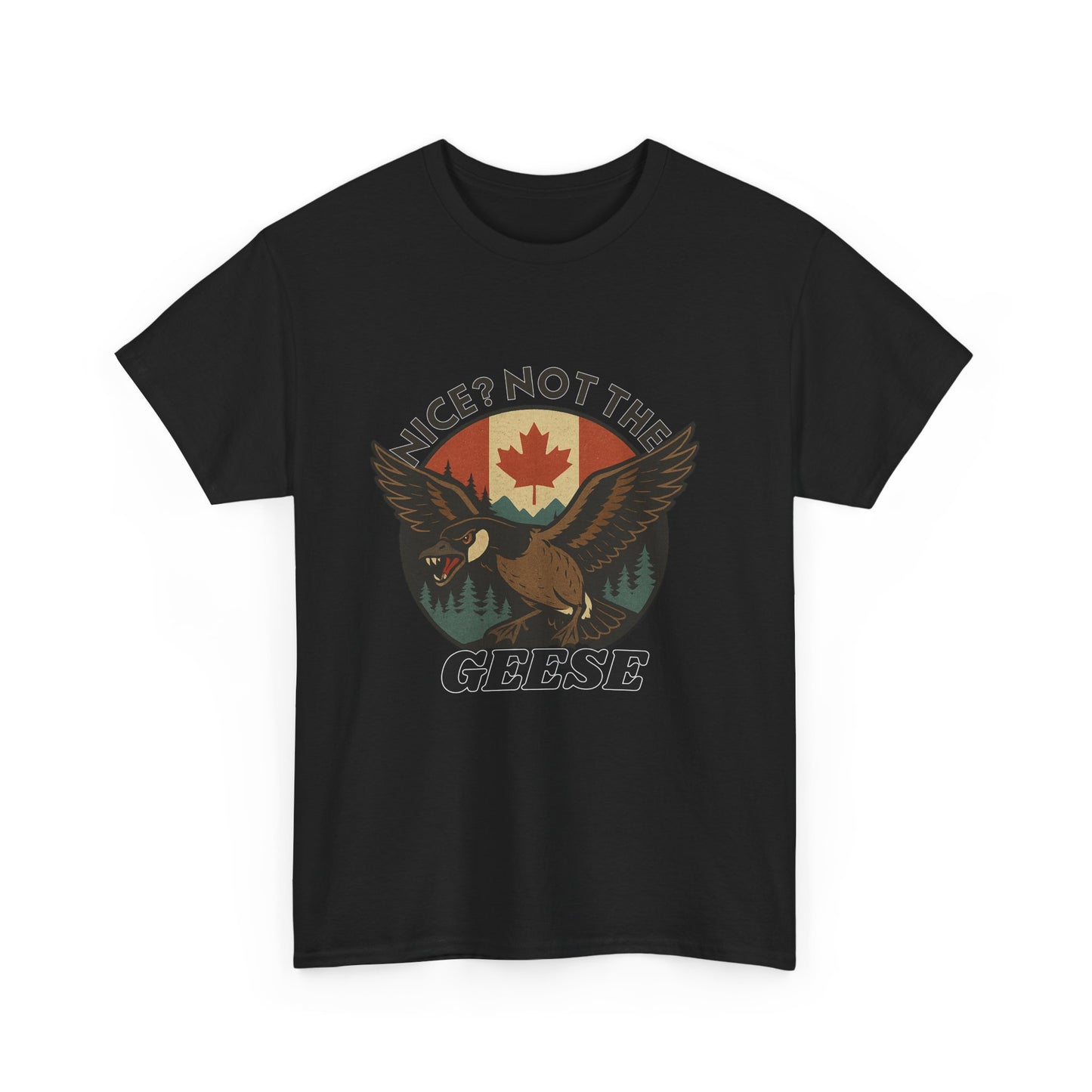 Vintage Goose Graphic Tee, Funny Animal T-Shirt, Unisex Casual Wear, Gift for Nature Lovers, Unique Outdoor Apparel, Canada Theme
