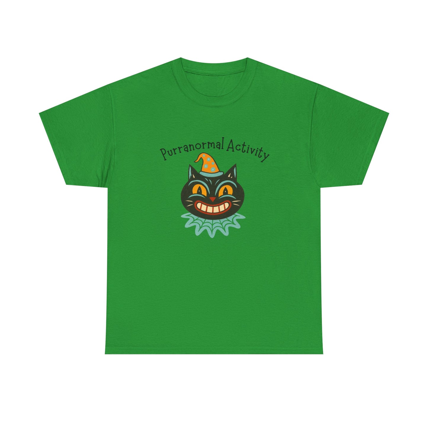 Vintage Black Cat T-Shirt , Purranormal Activity Retro Halloween Tee