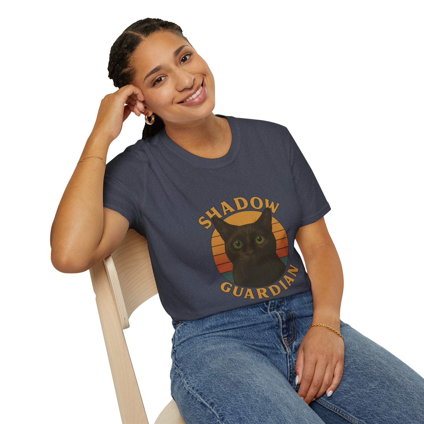 Shadow Guardian ,Black Cat T-Shirt | Perfect Gift for Cat Lovers, Halloween, Cozy Wear, Pet Enthusiasts, Unisex Style