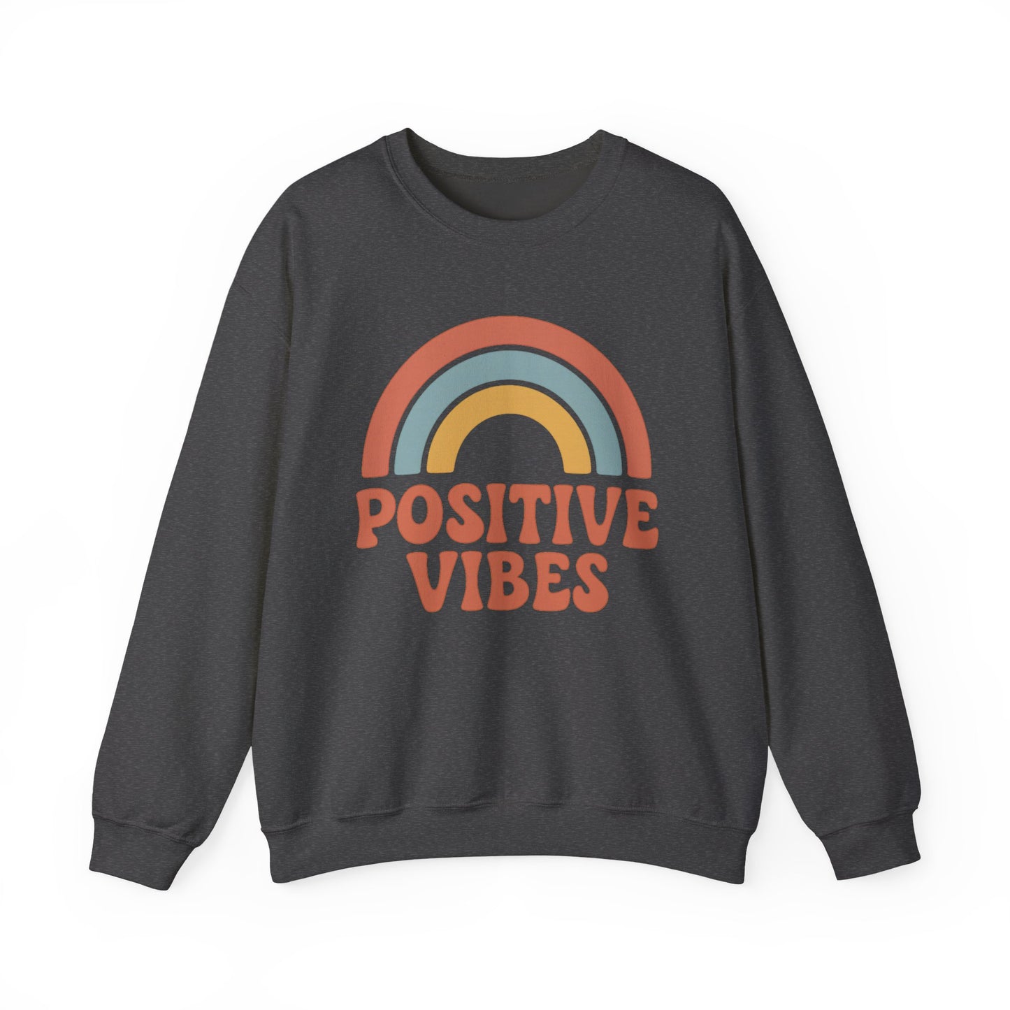 Positive Vibes, Retro Crewneck Sweater, Vintage style.