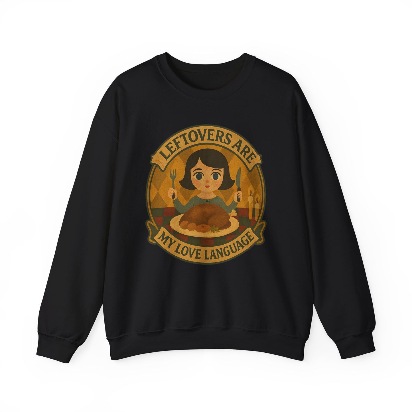 Leftovers Love Language Sweatshirt, Foodie Gift, Original Art Clothing, Moonwoven by Luna, Crewneck Jumper