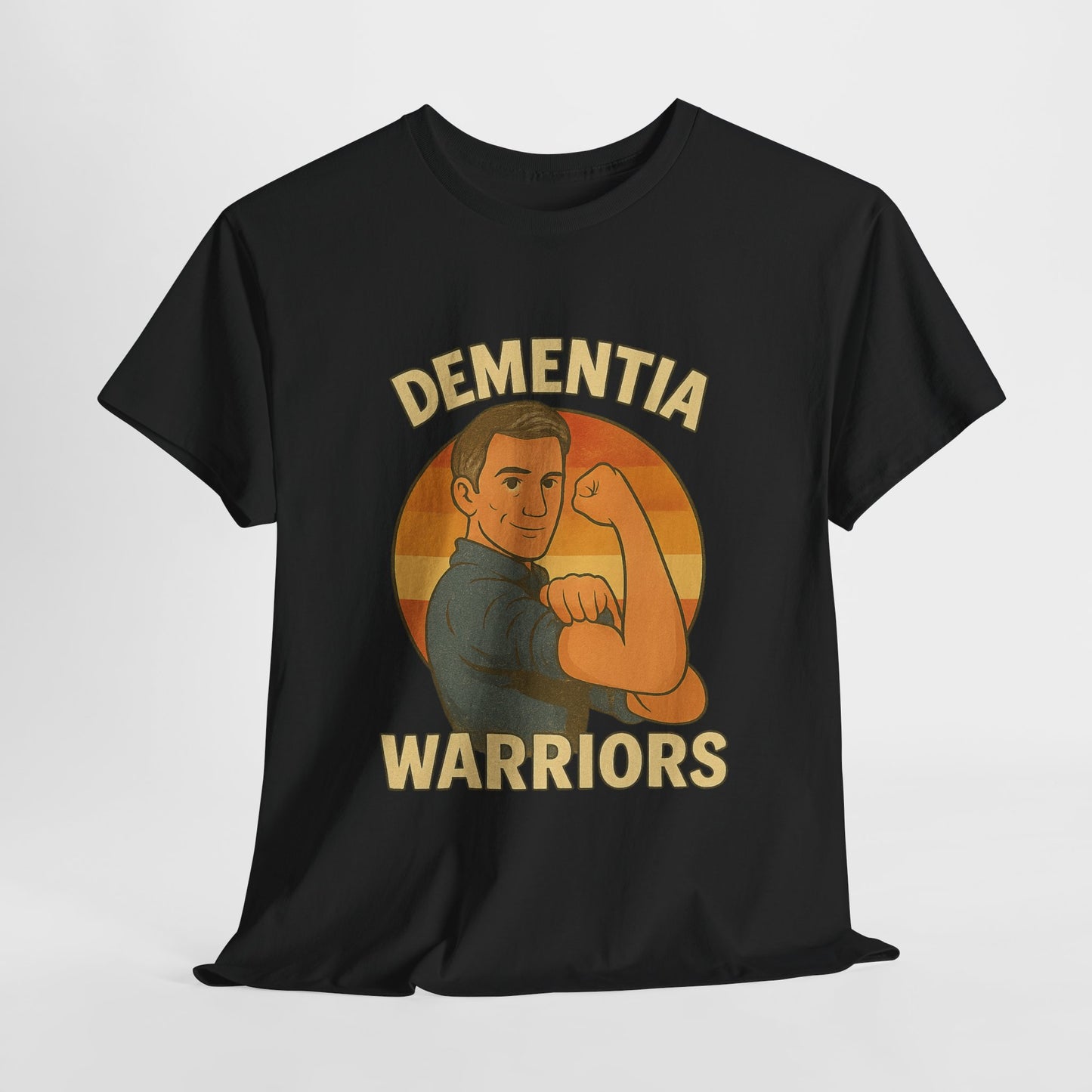 Male , Dementia Warriors Unisex Heavy Cotton Tee | Support, Awareness, Gifts, Advocacy, Comfort Wear