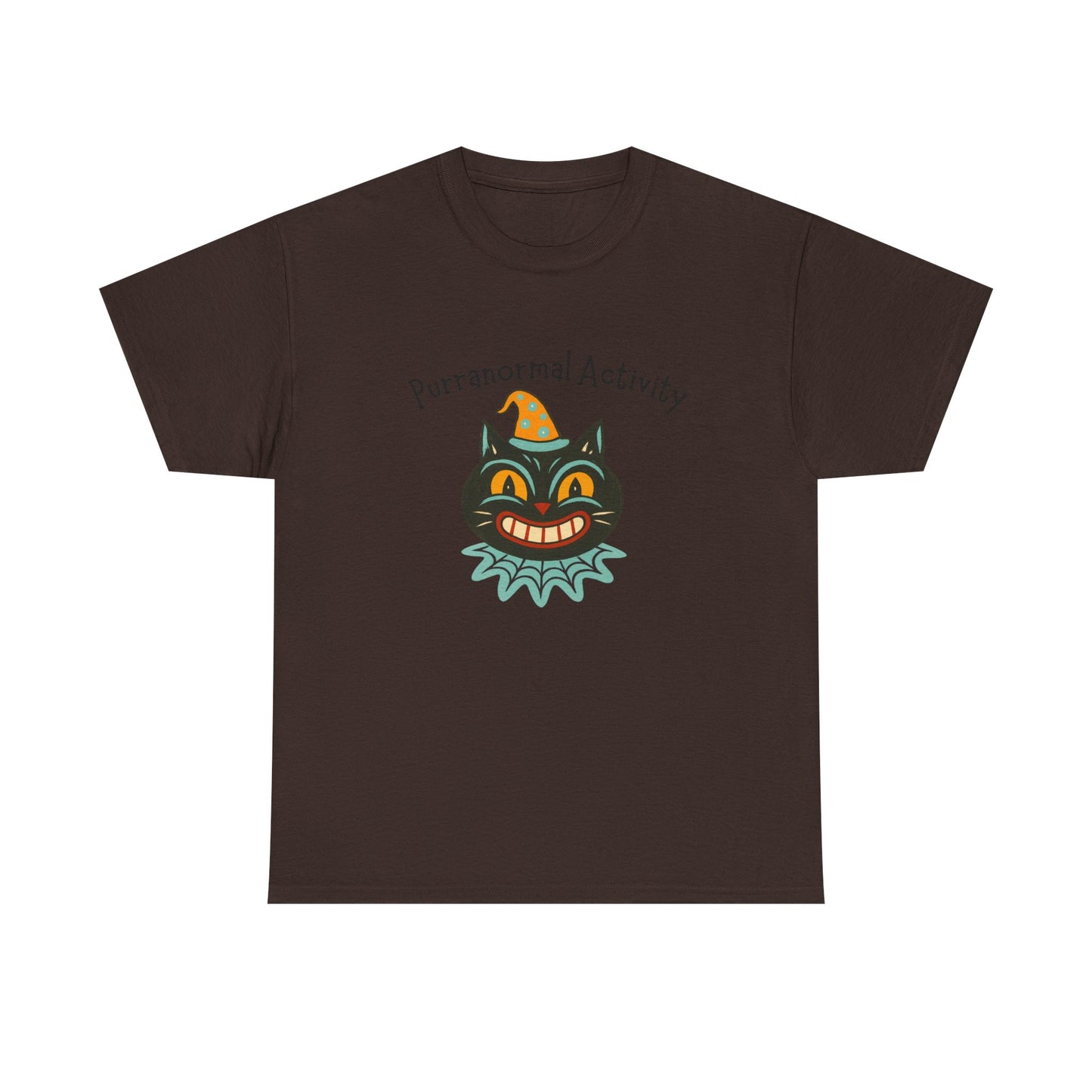 Vintage Black Cat T-Shirt , Purranormal Activity Retro Halloween Tee