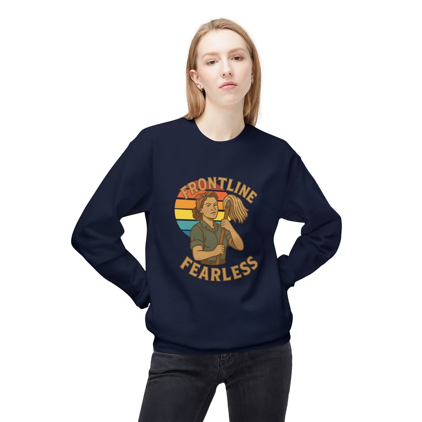 Fearless Frontline Crewneck Sweatshirt - Support Healthcare Workers, Inspirational, Cozy Gift, Casual Wear, Everyday Comfort