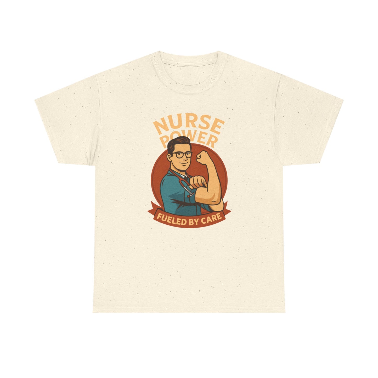 Nurse Power, Fueled by Care t-shirt, designed by Moonwoven by Luna ,part of her Care Givers Collection