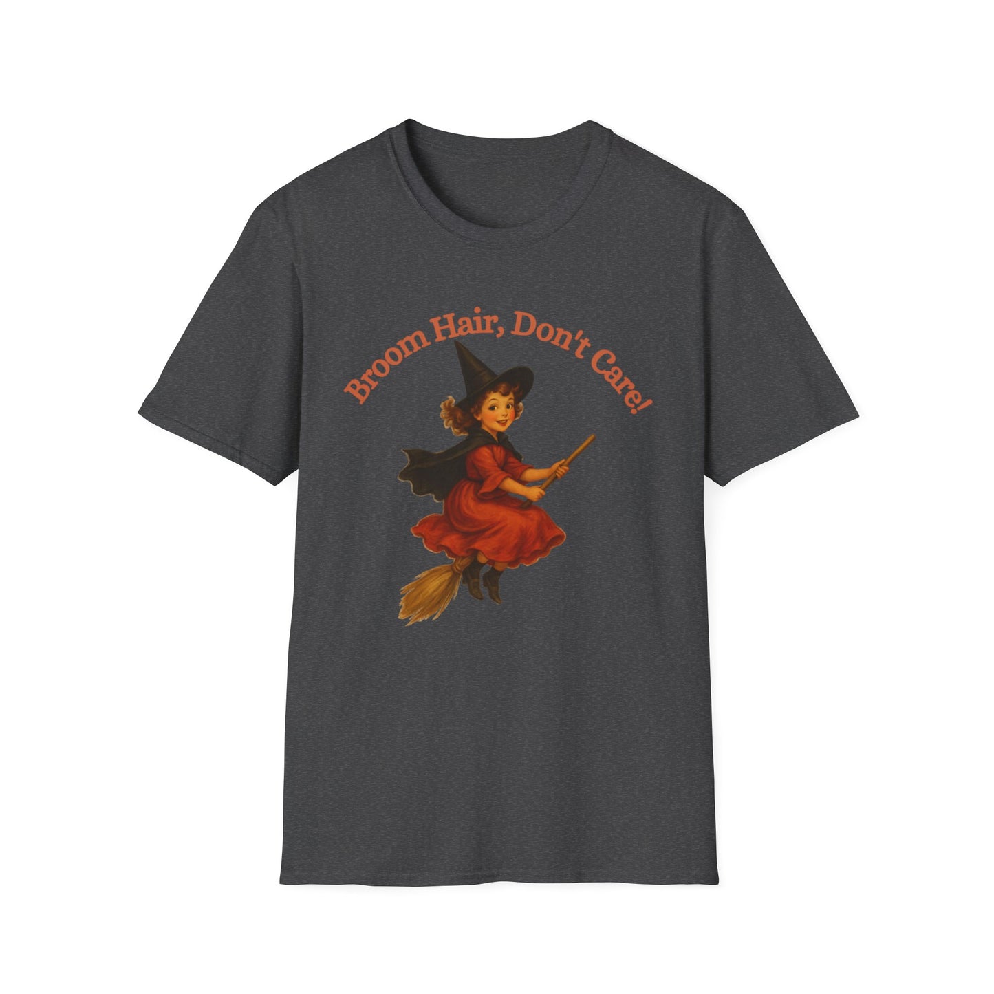 Witchy T-Shirt: Broom Hair, Don't Care | Halloween Apparel, Spooky Gift, Unisex Tee, Witch Costume , designer Moonwoven by Luna