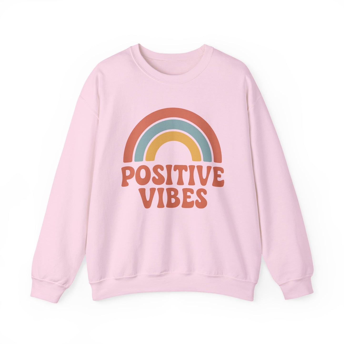 Positive Vibes, Retro Crewneck Sweater, Vintage style.