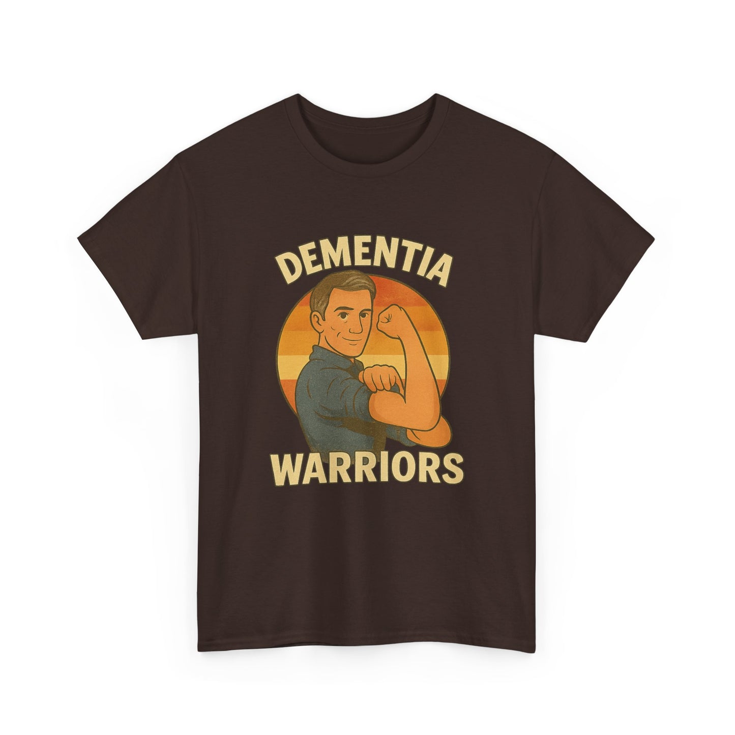 Male , Dementia Warriors Unisex Heavy Cotton Tee | Support, Awareness, Gifts, Advocacy, Comfort Wear