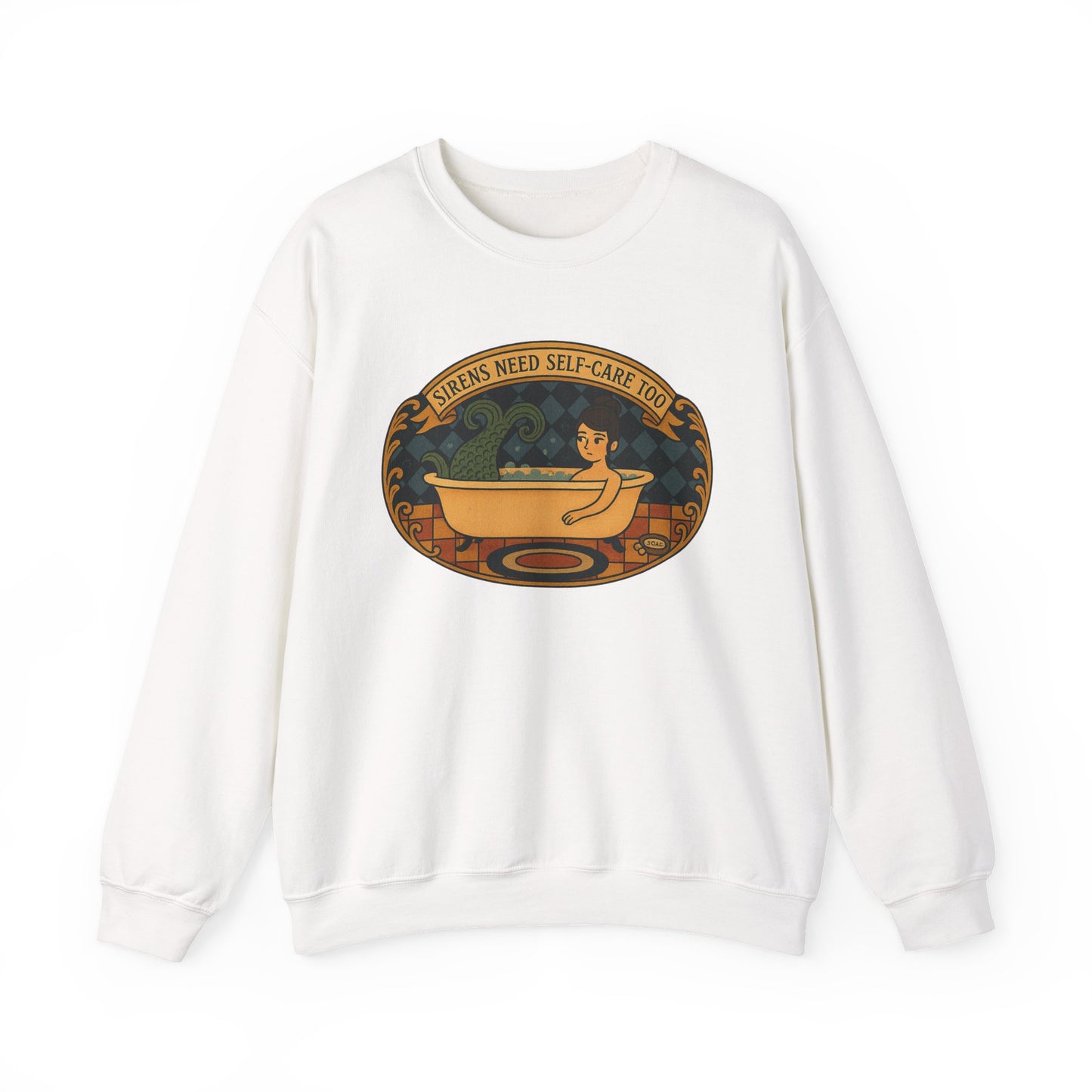 Sirens need Self-Care too , Crewneck Sweatshirt | Cozy Gift, Relaxation Apparel, Unisex Sweatshirt, Mindfulness Fashion, Self-Care Reminder