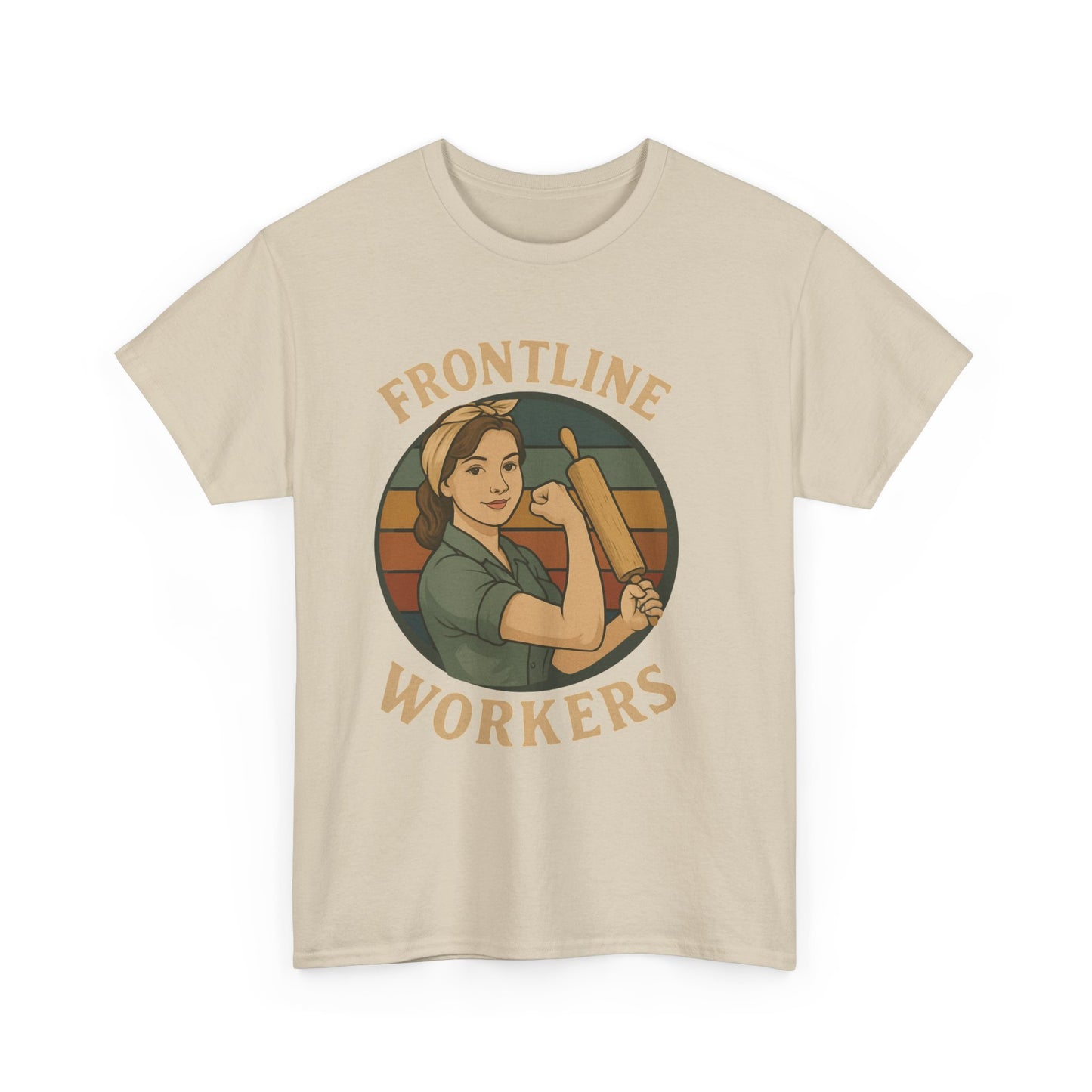 Frontline Workers Unisex Heavy Cotton Tee, Support Essential Workers Shirt, Gratitude Apparel, Healthcare Hero Gift, Everyday Comfort Tee