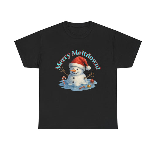 Holiday Snowman Unisex Tee - Merry Meltdown Christmas T-Shirt