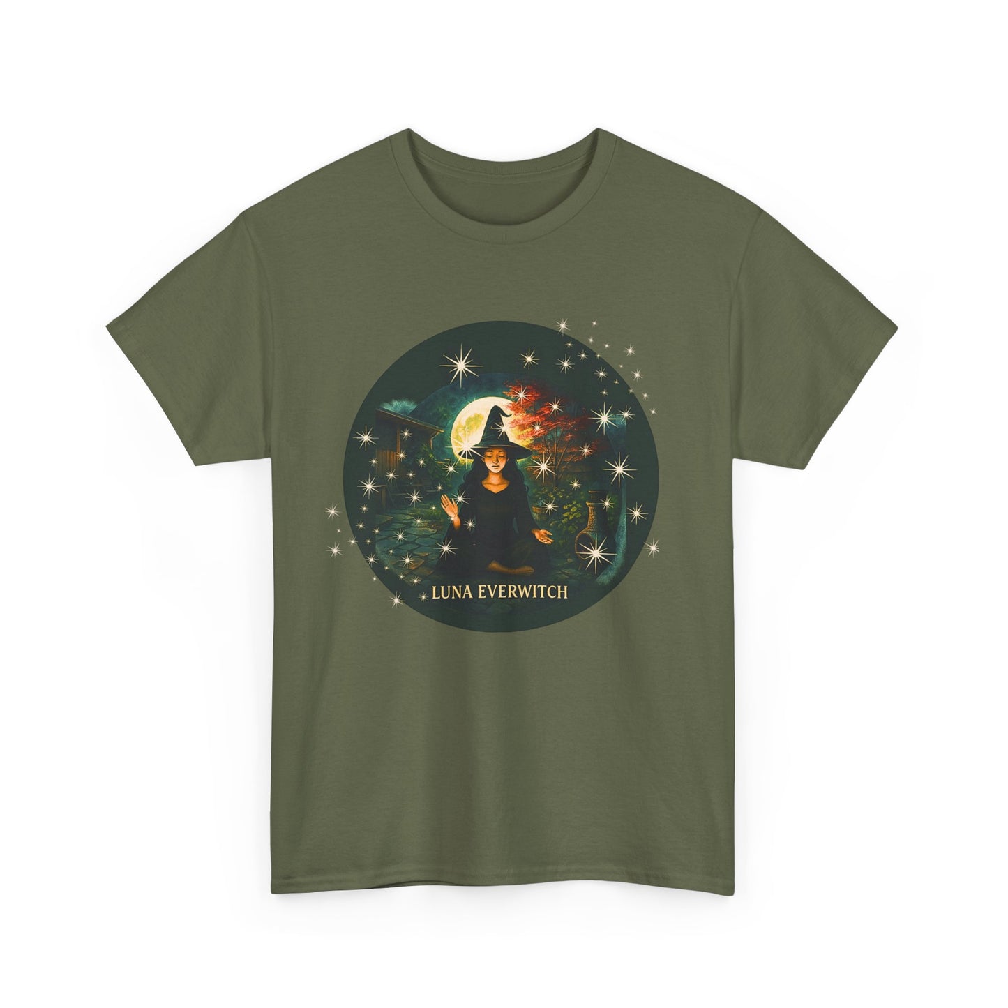 Backyard Manifestations with Luna Everwitch ,Heavy Cotton Tee, Unisex Starry T-Shirt, Celestial Aesthetic Shirt,