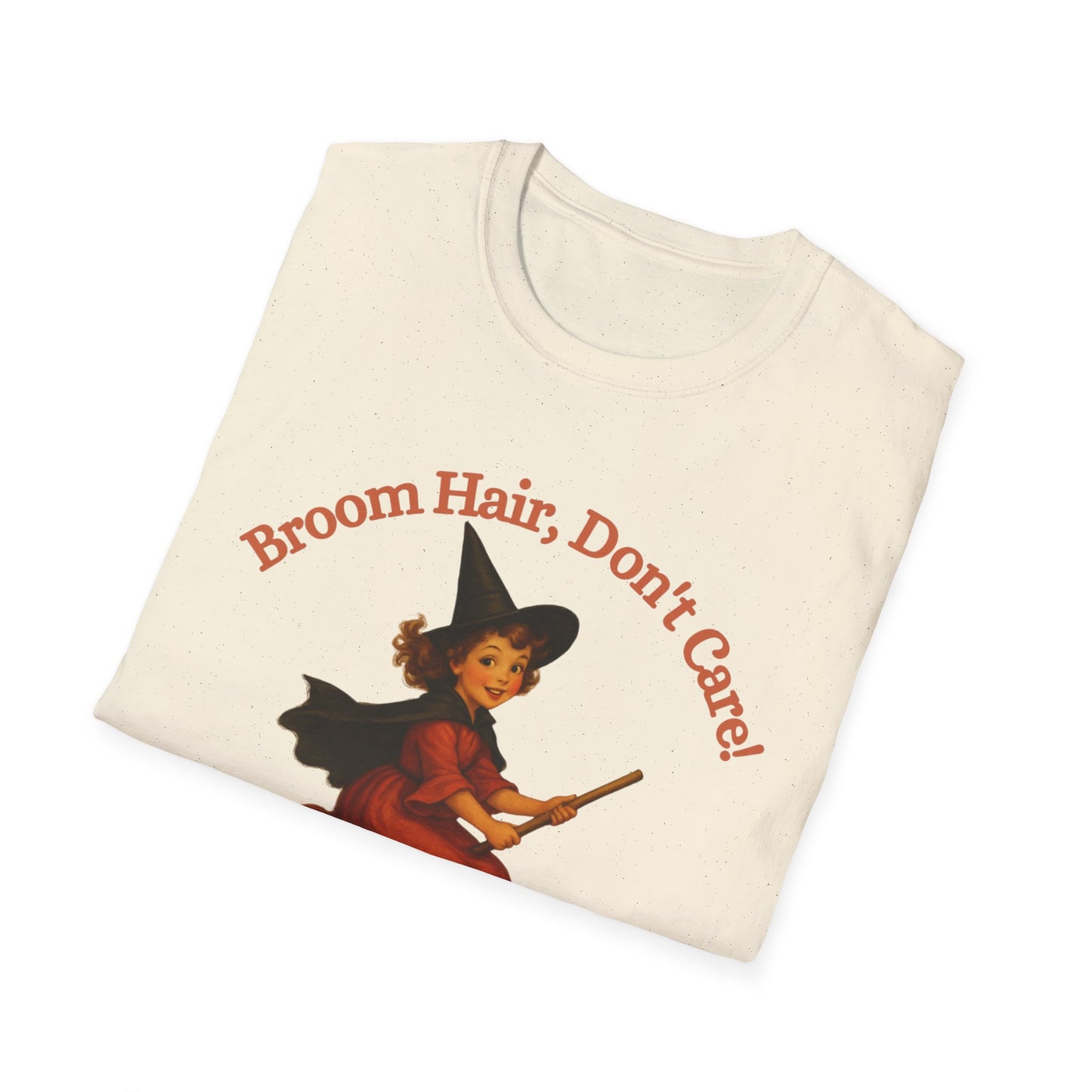 Witchy T-Shirt: Broom Hair, Don't Care | Halloween Apparel, Spooky Gift, Unisex Tee, Witch Costume , designer Moonwoven by Luna