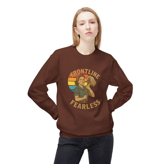 Fearless Frontline Crewneck Sweatshirt - Support Healthcare Workers, Inspirational, Cozy Gift, Casual Wear, Everyday Comfort