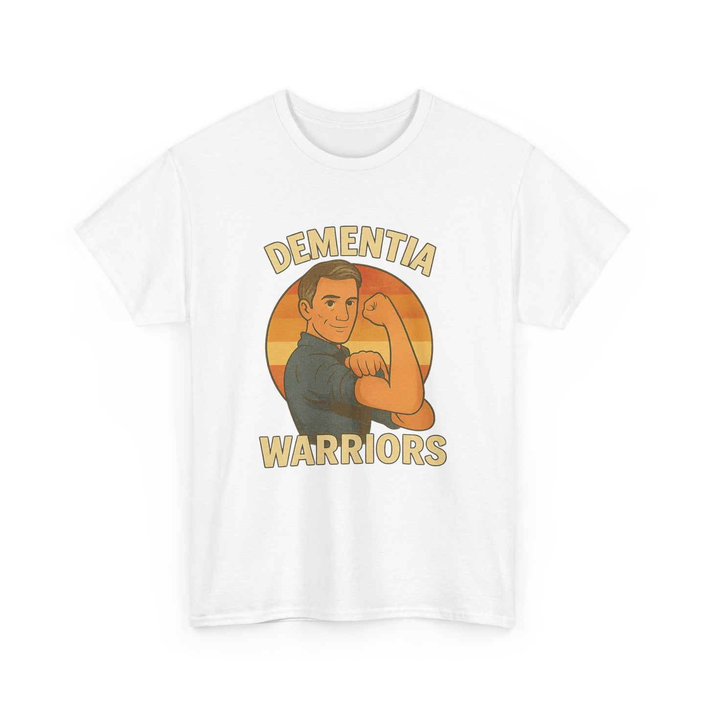 Male , Dementia Warriors Unisex Heavy Cotton Tee | Support, Awareness, Gifts, Advocacy, Comfort Wear