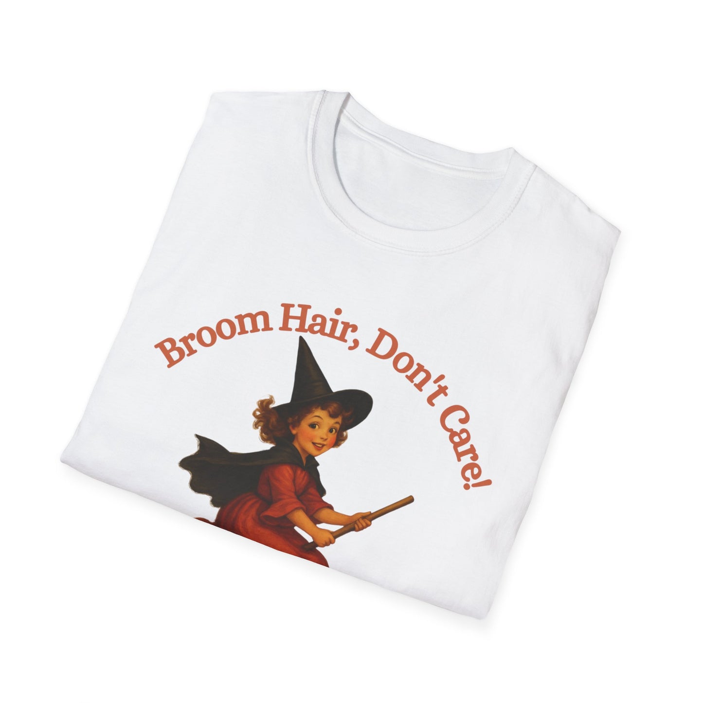 Witchy T-Shirt: Broom Hair, Don't Care | Halloween Apparel, Spooky Gift, Unisex Tee, Witch Costume , designer Moonwoven by Luna