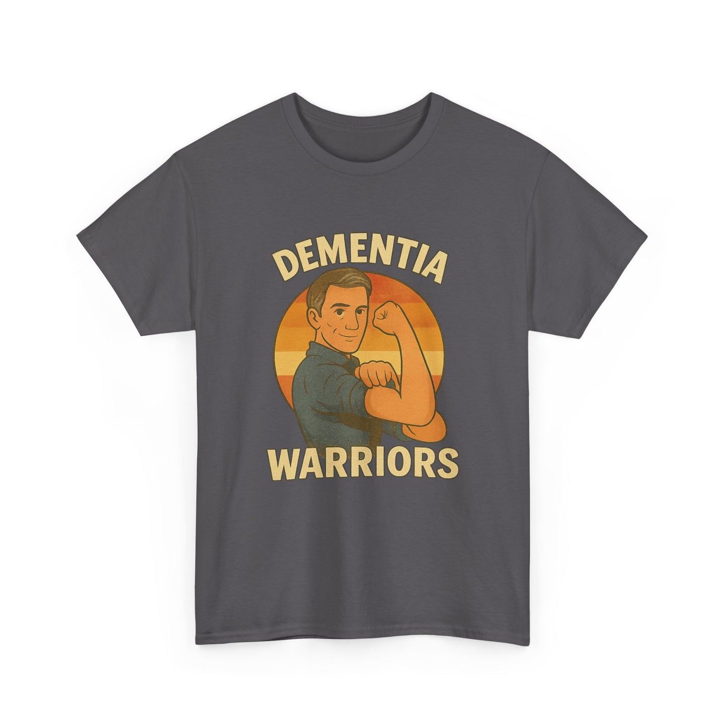 Male , Dementia Warriors Unisex Heavy Cotton Tee | Support, Awareness, Gifts, Advocacy, Comfort Wear