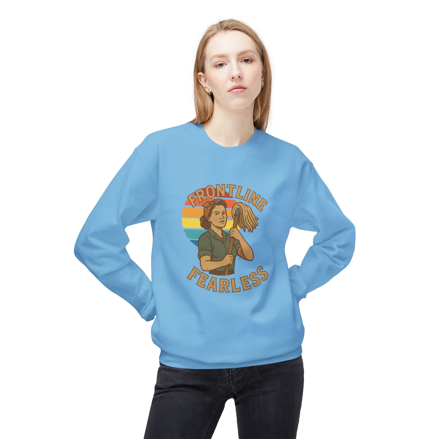 Fearless Frontline Crewneck Sweatshirt - Support Healthcare Workers, Inspirational, Cozy Gift, Casual Wear, Everyday Comfort