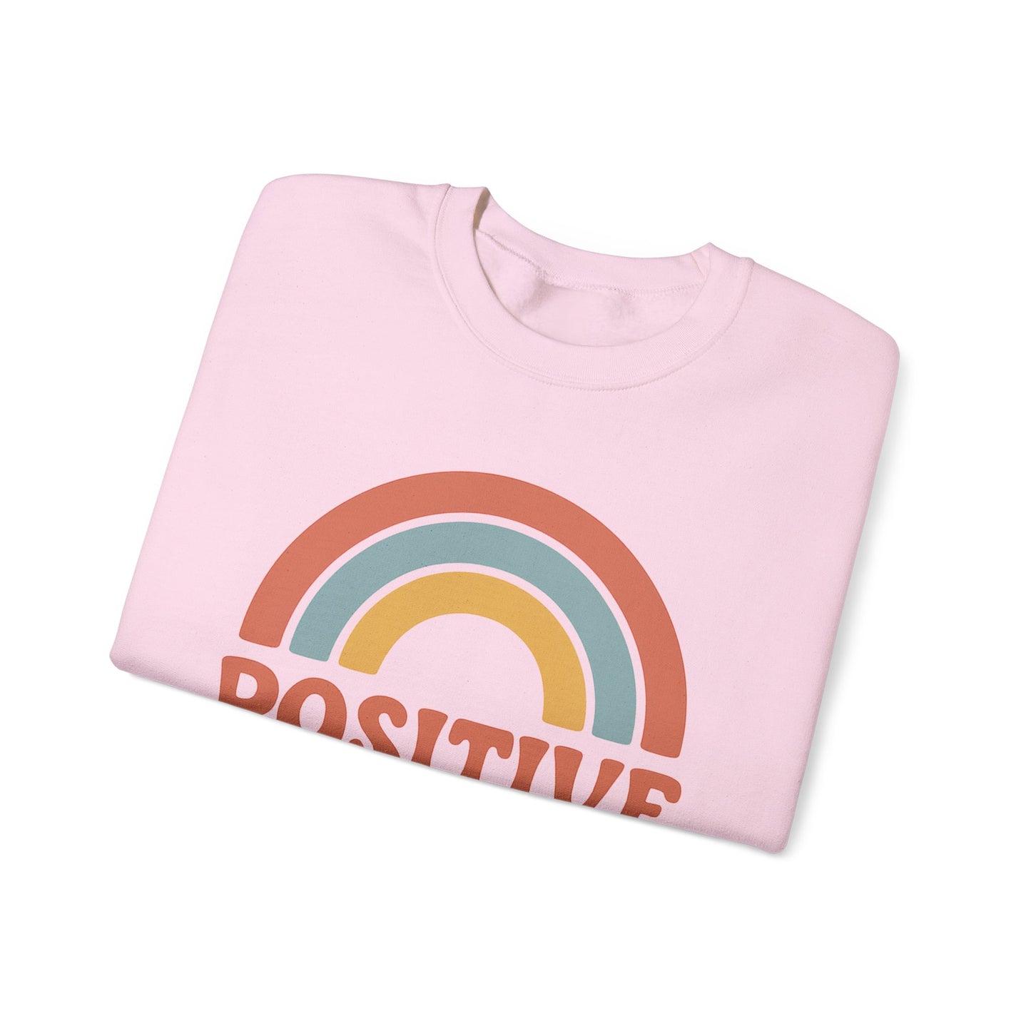 Positive Vibes, Retro Crewneck Sweater, Vintage style.