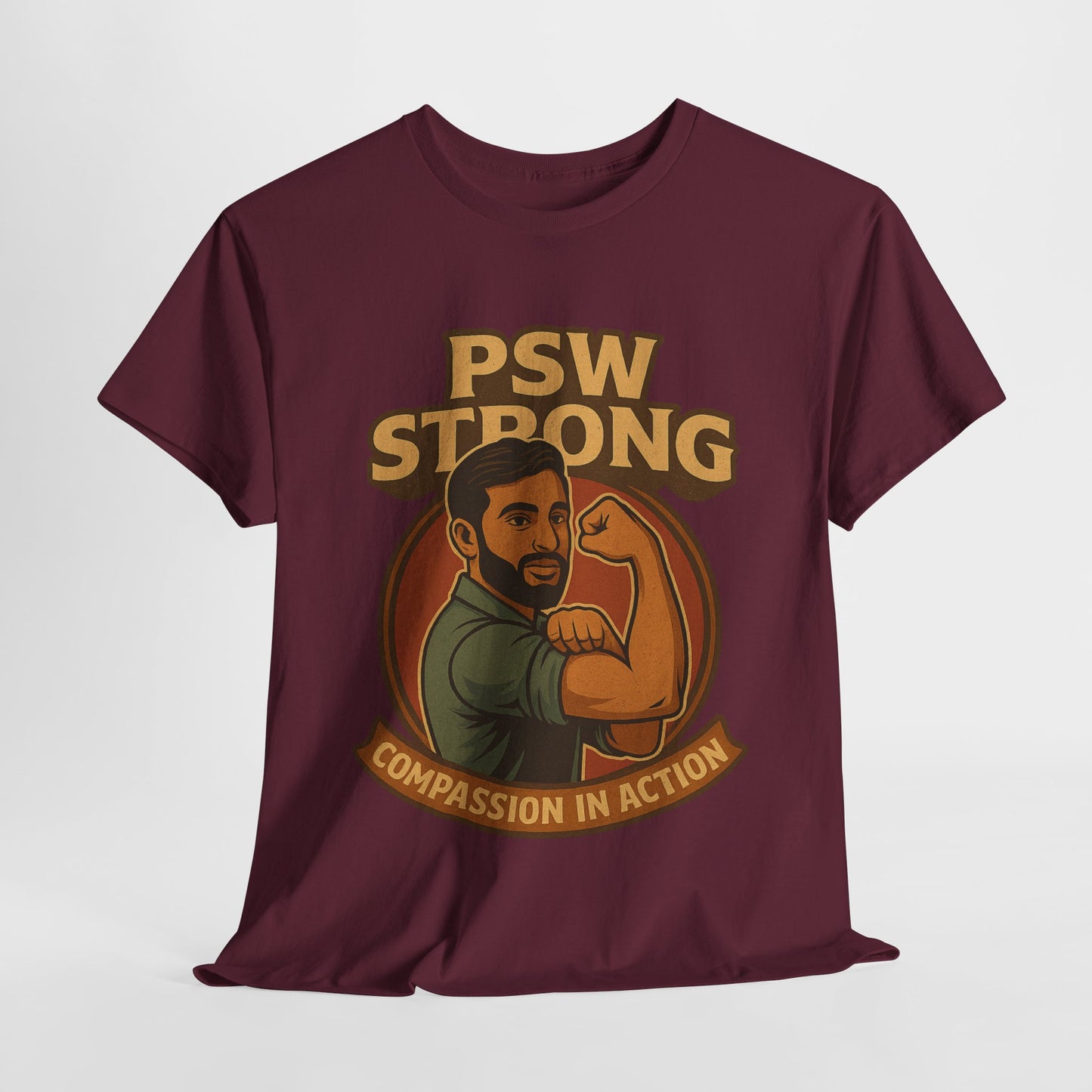 PSW Strong Compassionate Unisex Tee, Motivational Shirt, Gift for Caregivers, Everyday Wear, Empowerment Apparel, Support T-Shirt