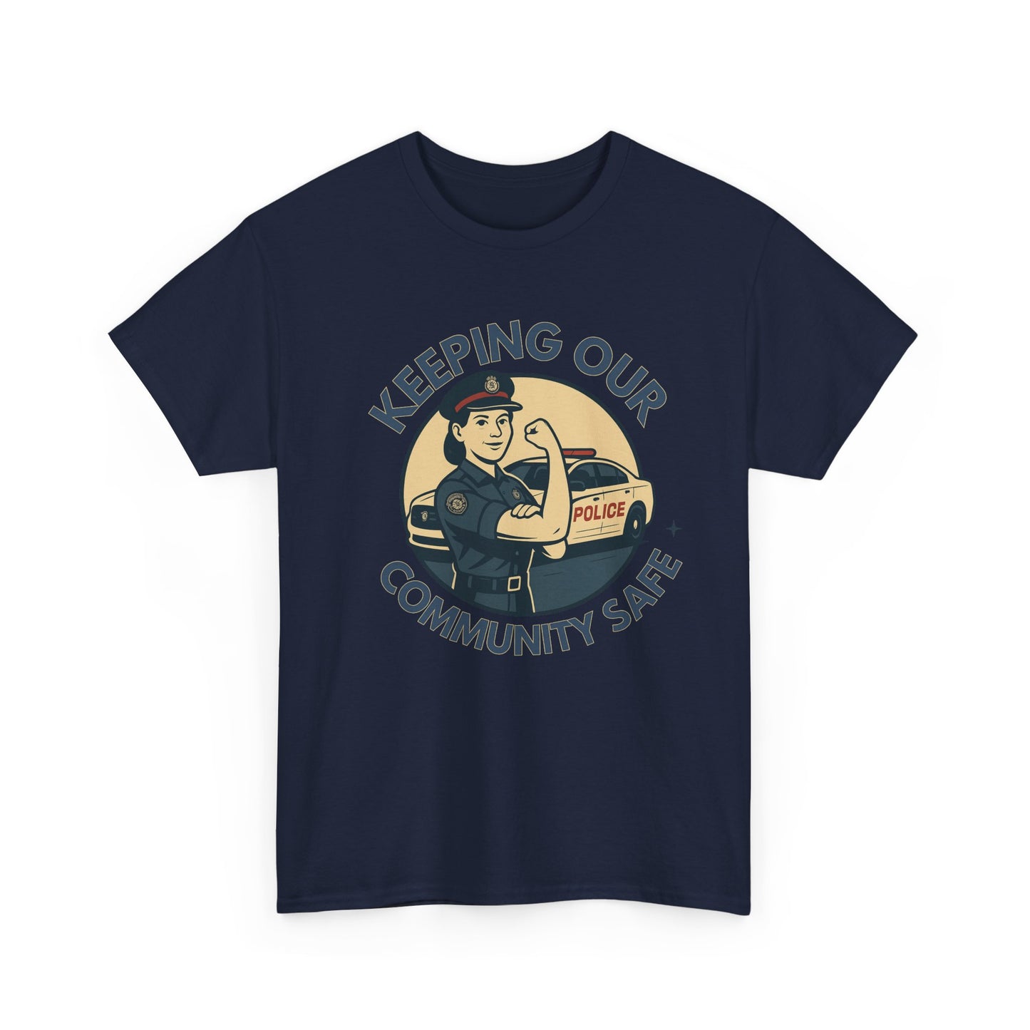 Police female, Community Protector Tee: Celebrate First Responders, Gift for Police Supporters, Law Enforcement Apparel, Casual Wear, Unique Gift Idea