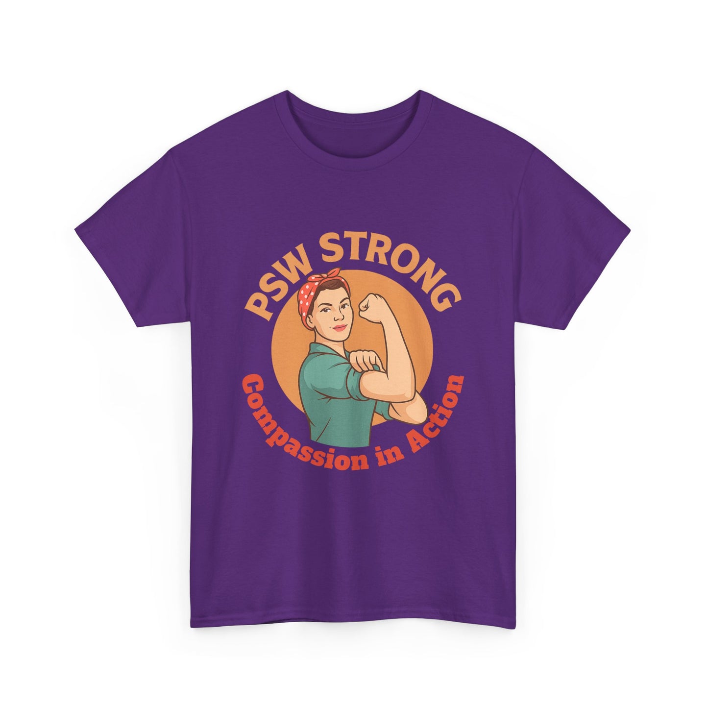 T-Shirt - PSW Strong Unisex Heavy Cotton Tee for Fitness Enthusiasts and Gym Goers