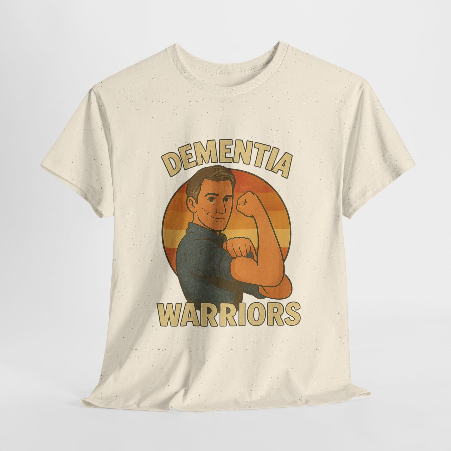 Male , Dementia Warriors Unisex Heavy Cotton Tee | Support, Awareness, Gifts, Advocacy, Comfort Wear