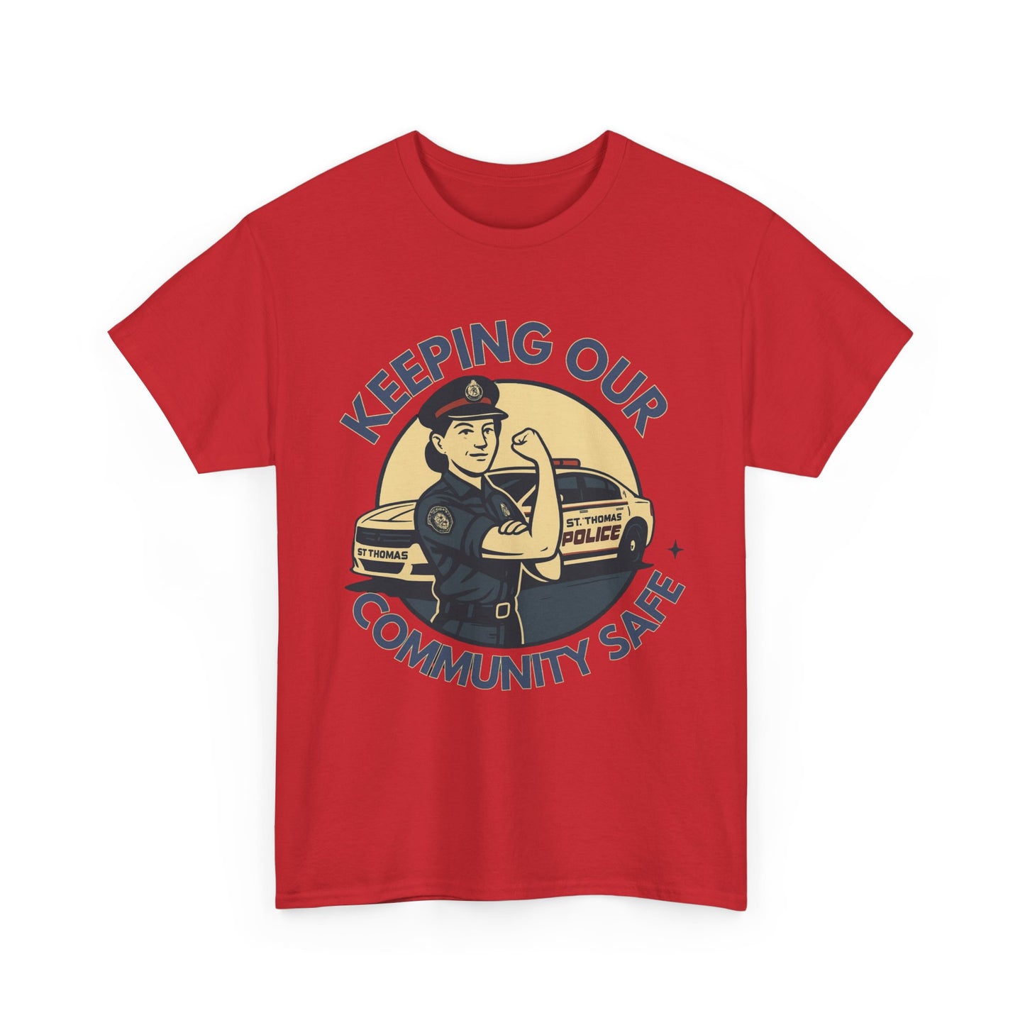 St. Thomas Police, Community Safety Tee - Unisex Cotton T-Shirt for Supporters, Police Appreciation, Everyday Wear, Gifts for Heroes, Fundraising Events