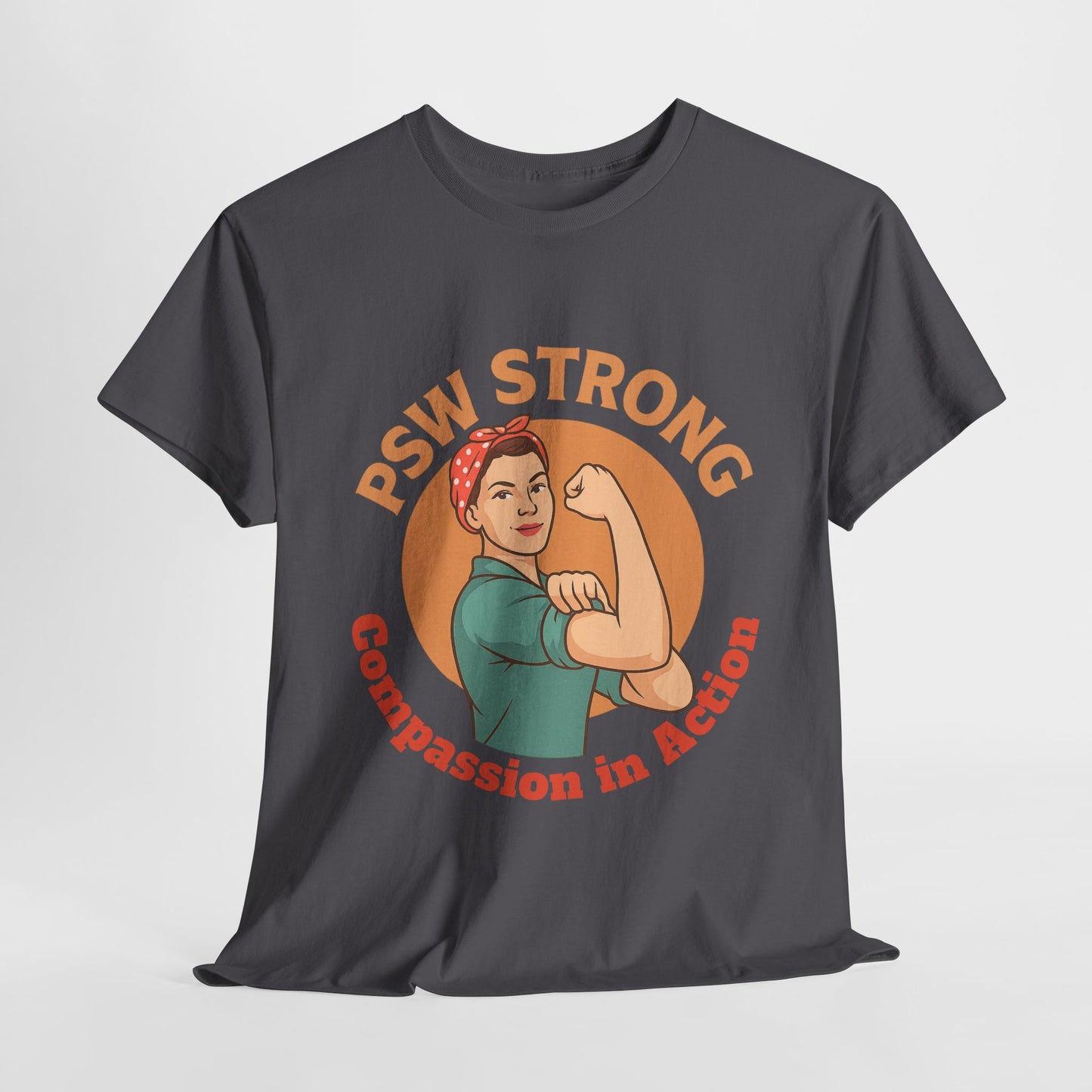 T-Shirt - PSW Strong Unisex Heavy Cotton Tee for Fitness Enthusiasts and Gym Goers
