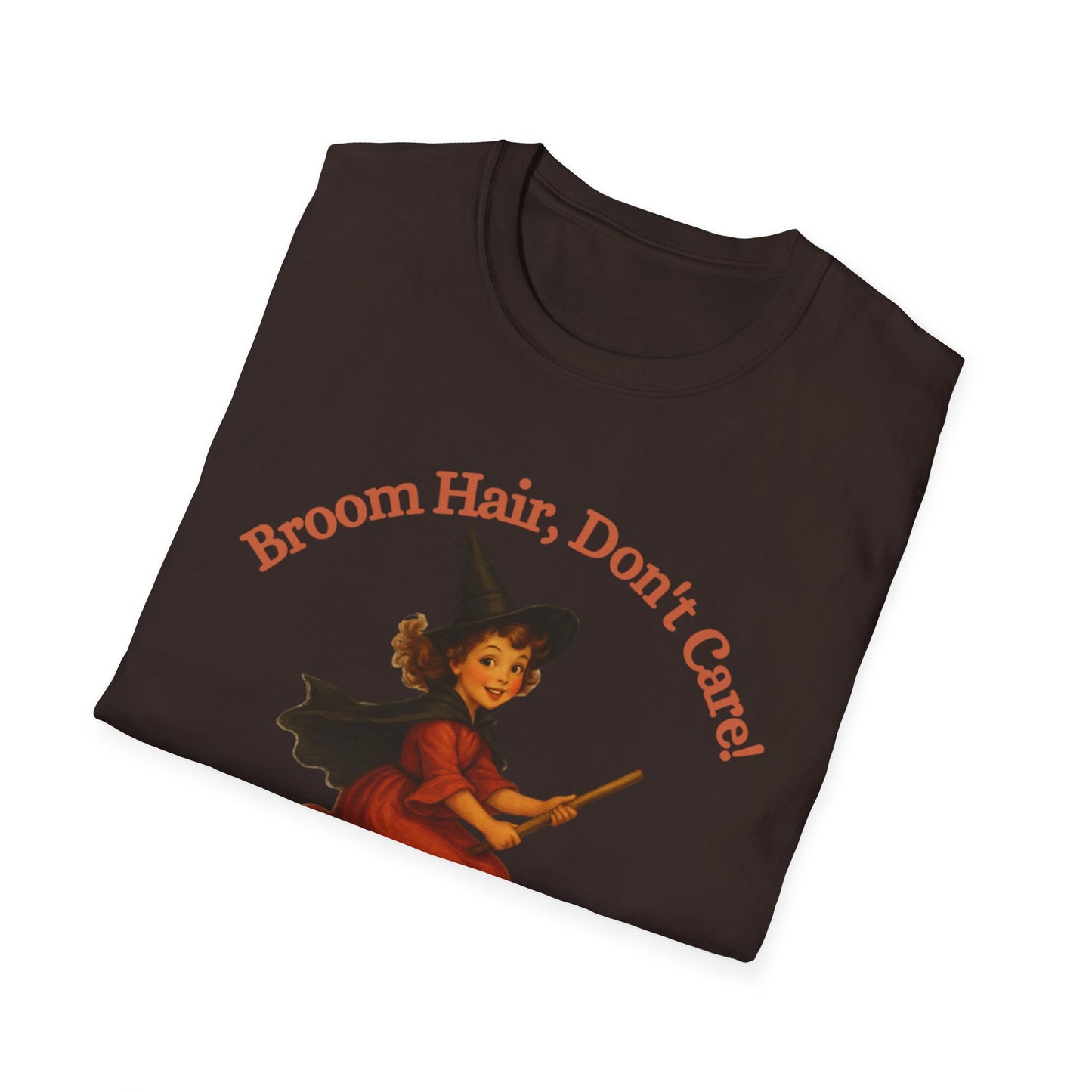 Witchy T-Shirt: Broom Hair, Don't Care | Halloween Apparel, Spooky Gift, Unisex Tee, Witch Costume , designer Moonwoven by Luna