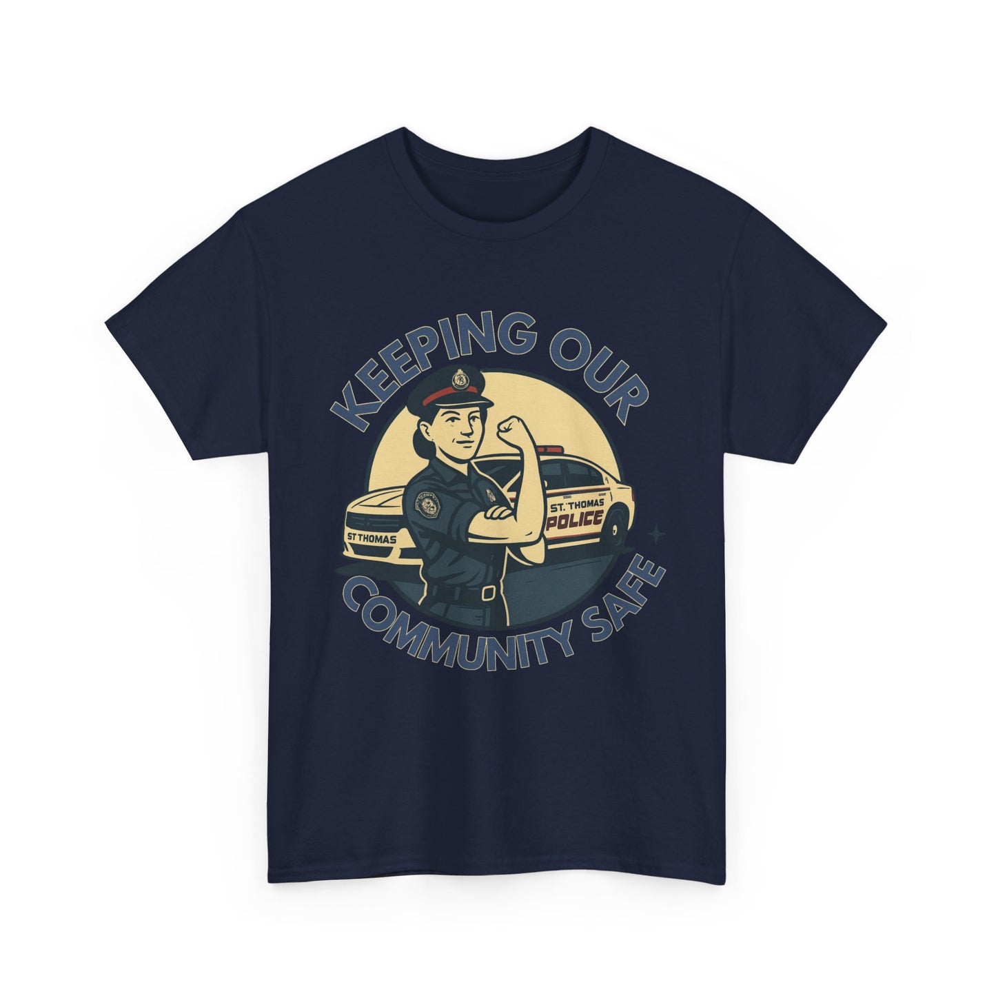 St. Thomas Police, Community Safety Tee - Unisex Cotton T-Shirt for Supporters, Police Appreciation, Everyday Wear, Gifts for Heroes, Fundraising Events