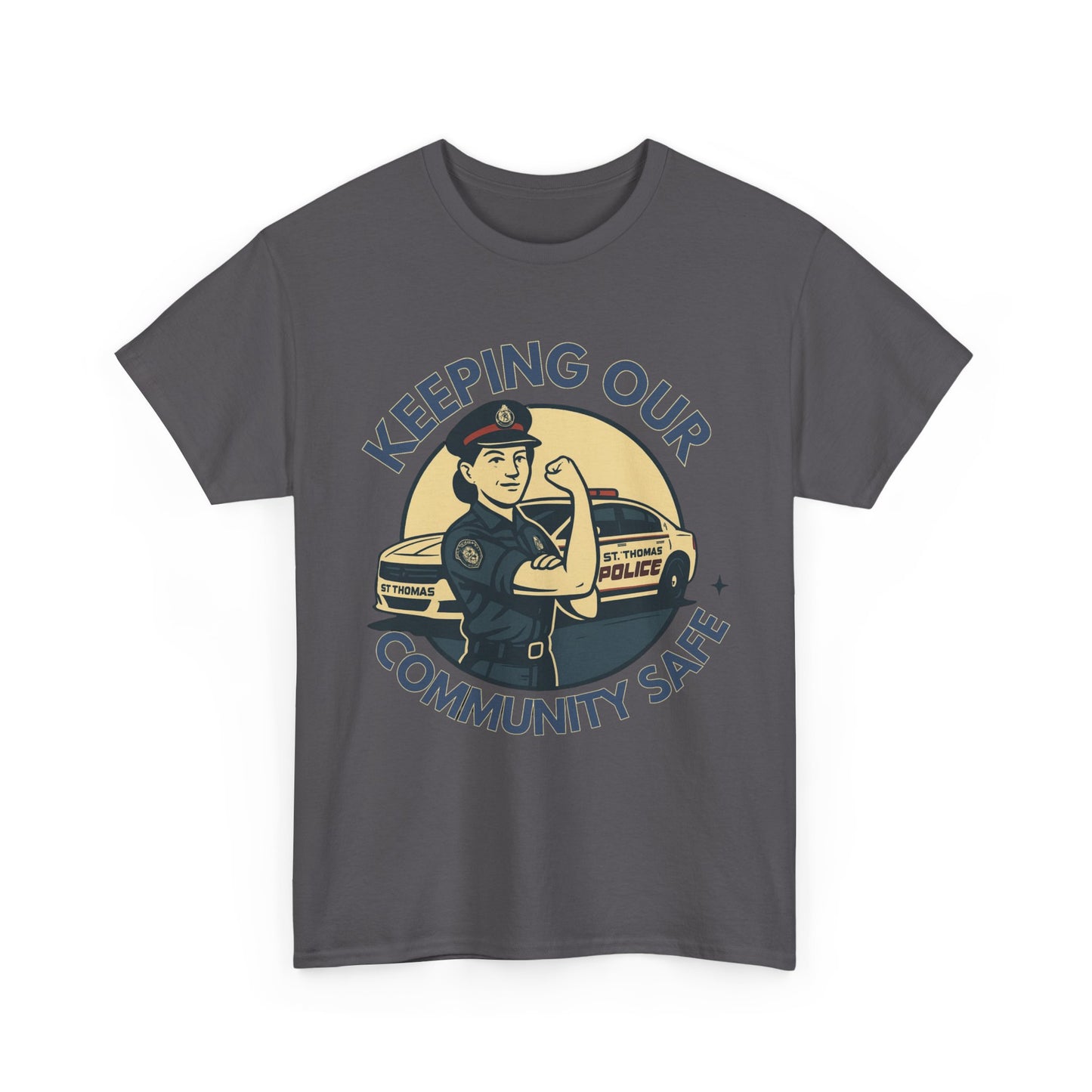 St. Thomas Police, Community Safety Tee - Unisex Cotton T-Shirt for Supporters, Police Appreciation, Everyday Wear, Gifts for Heroes, Fundraising Events