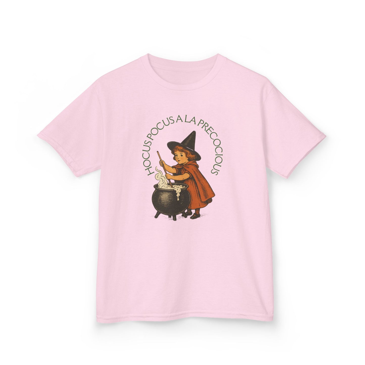 Kids Witchy Halloween Tee , Hocus Pocus a la Precocious, Vintage Style Witch Girl Shirt , Fall Boho Toddler T-Shirt