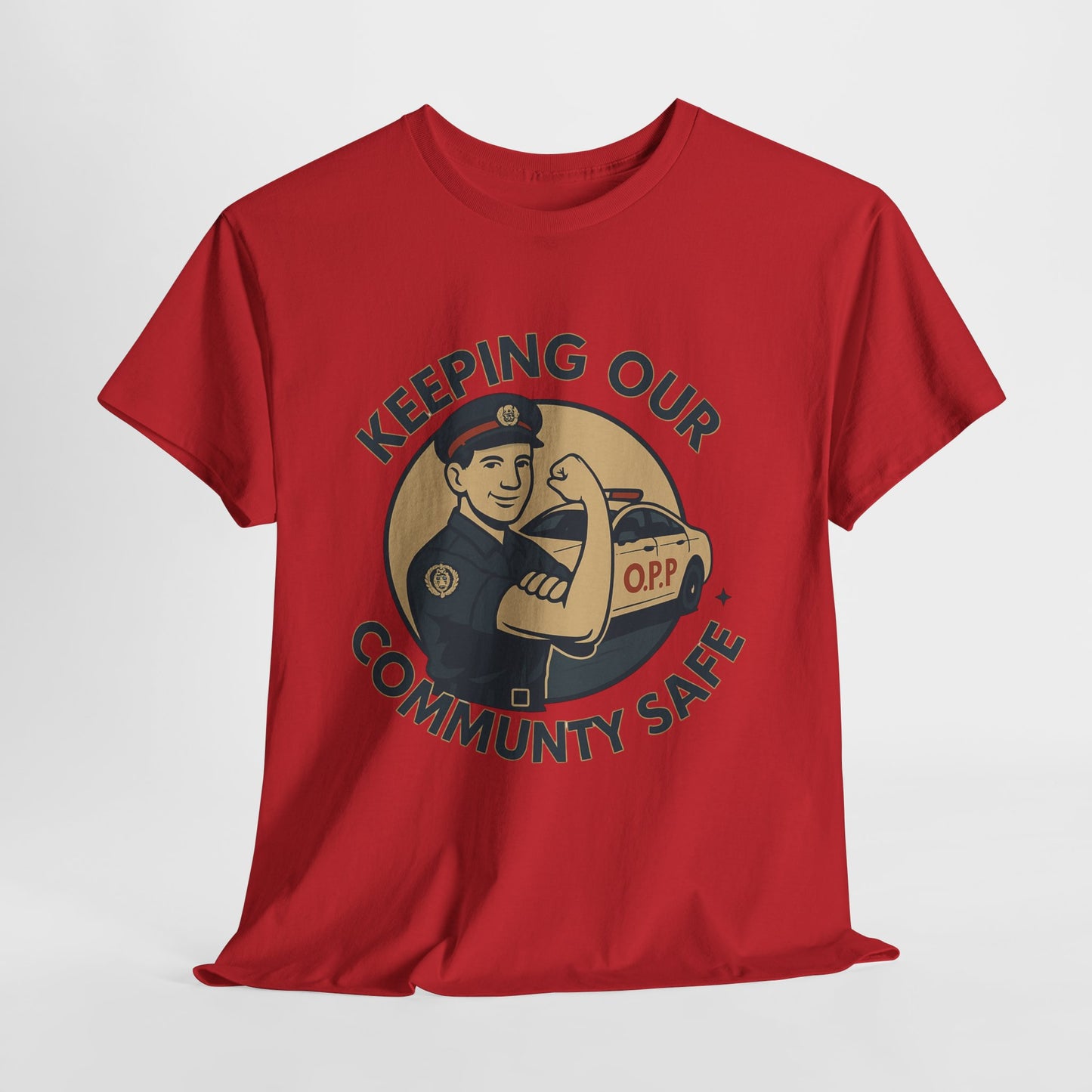 OPP ,Community Safety Tee - Unisex Heavy Cotton Shirt, Support Local Heroes, Great for Appreciation Events, Casual Wear, Everyday Comfort