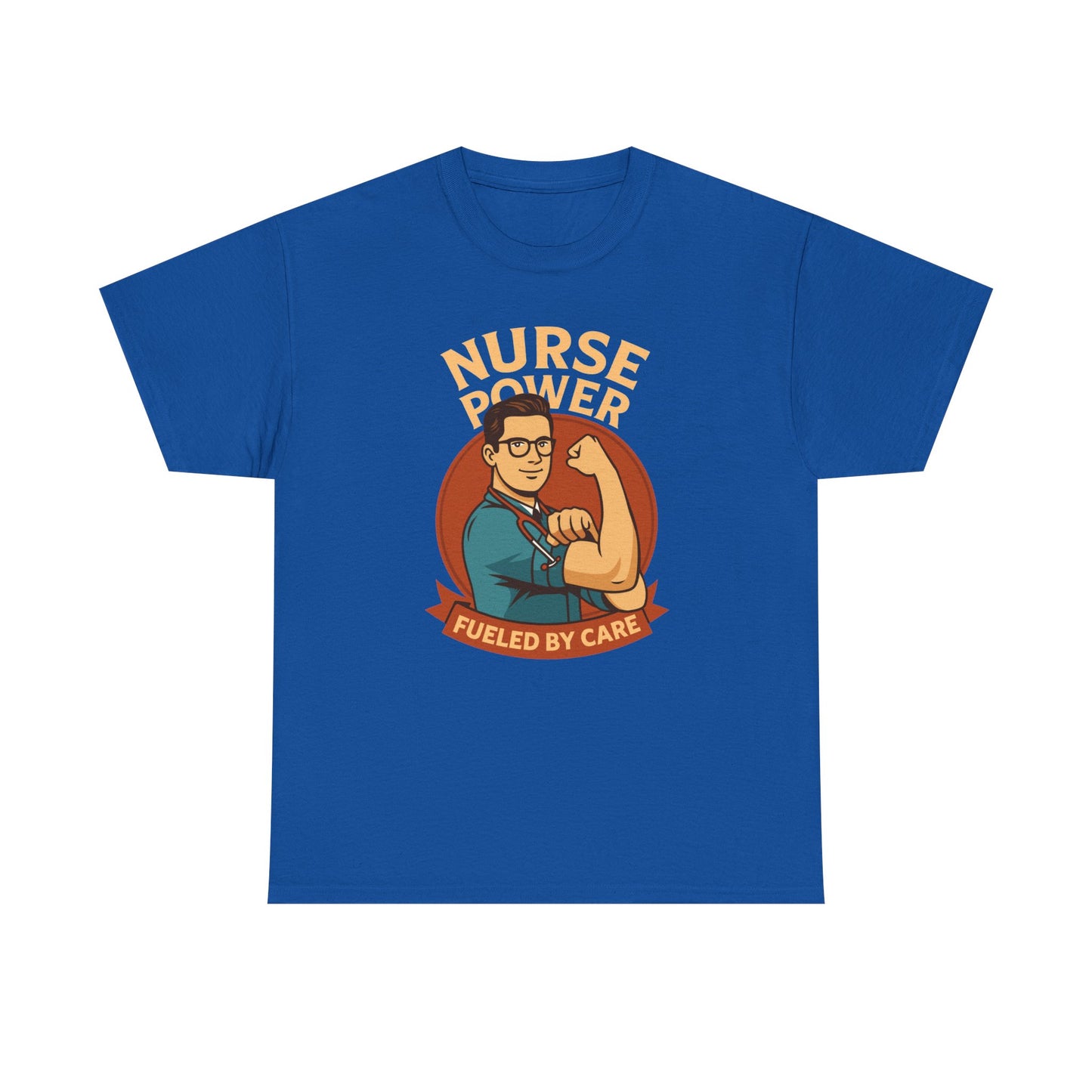 Nurse Power, Fueled by Care t-shirt, designed by Moonwoven by Luna ,part of her Care Givers Collection
