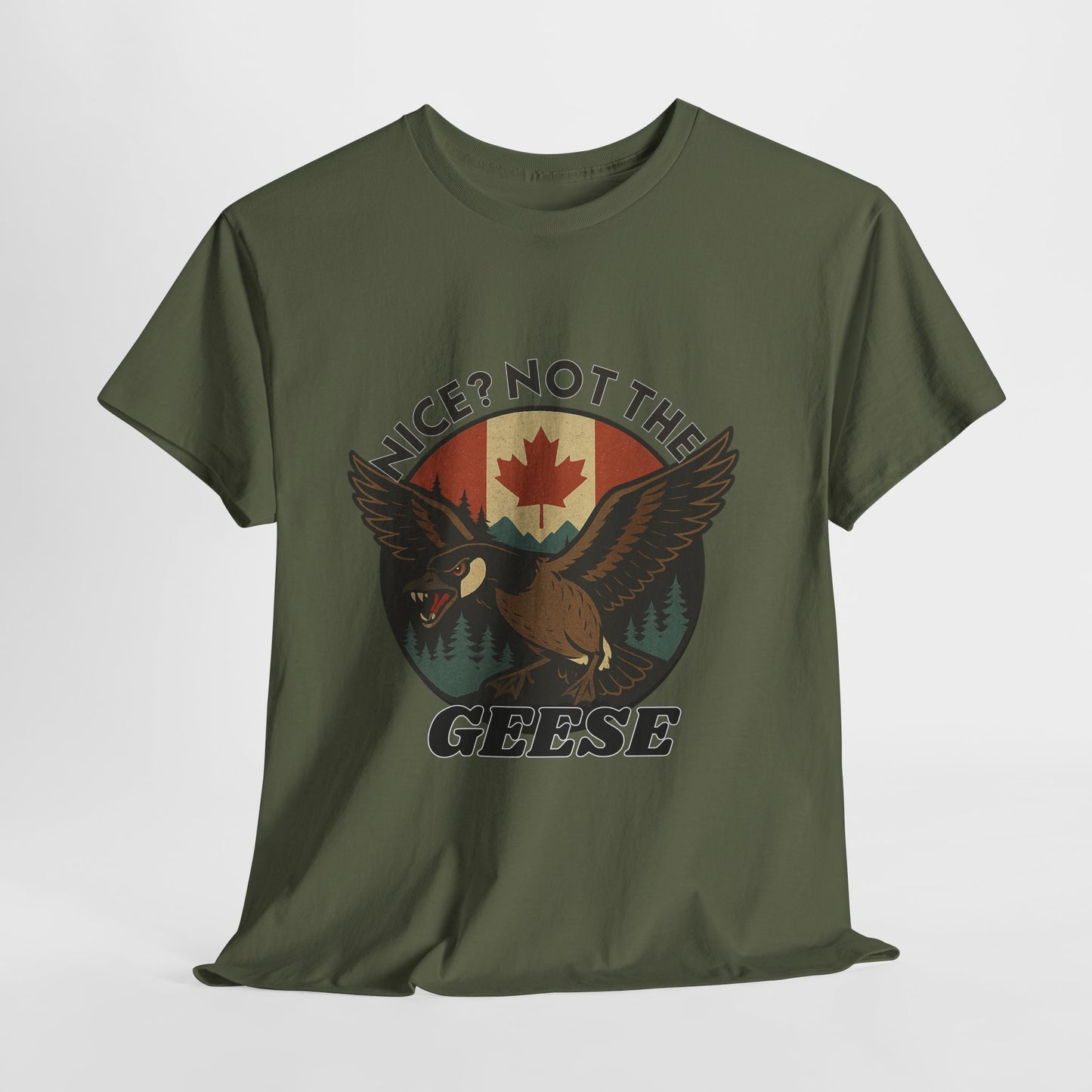Vintage Goose Graphic Tee, Funny Animal T-Shirt, Unisex Casual Wear, Gift for Nature Lovers, Unique Outdoor Apparel, Canada Theme