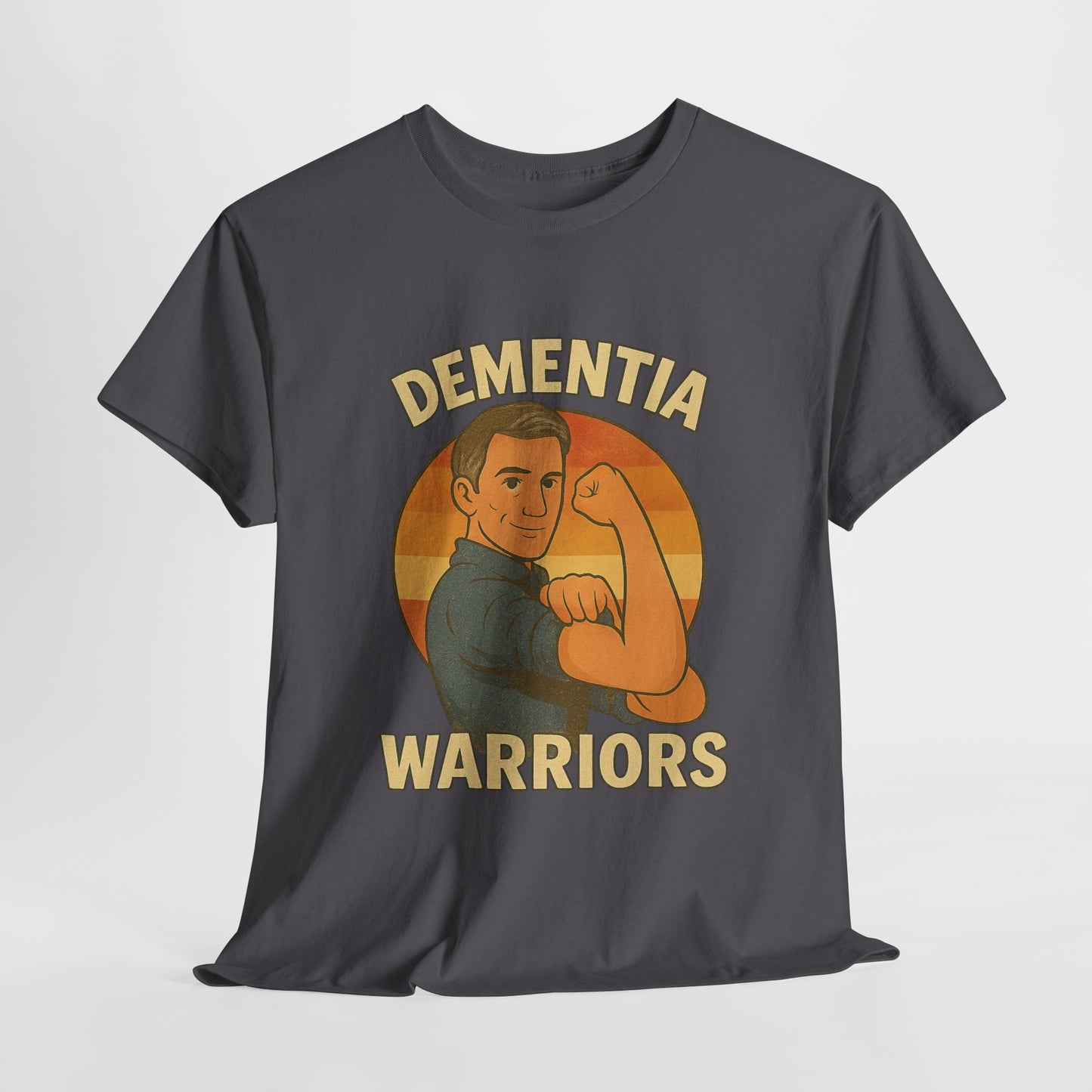 Male , Dementia Warriors Unisex Heavy Cotton Tee | Support, Awareness, Gifts, Advocacy, Comfort Wear