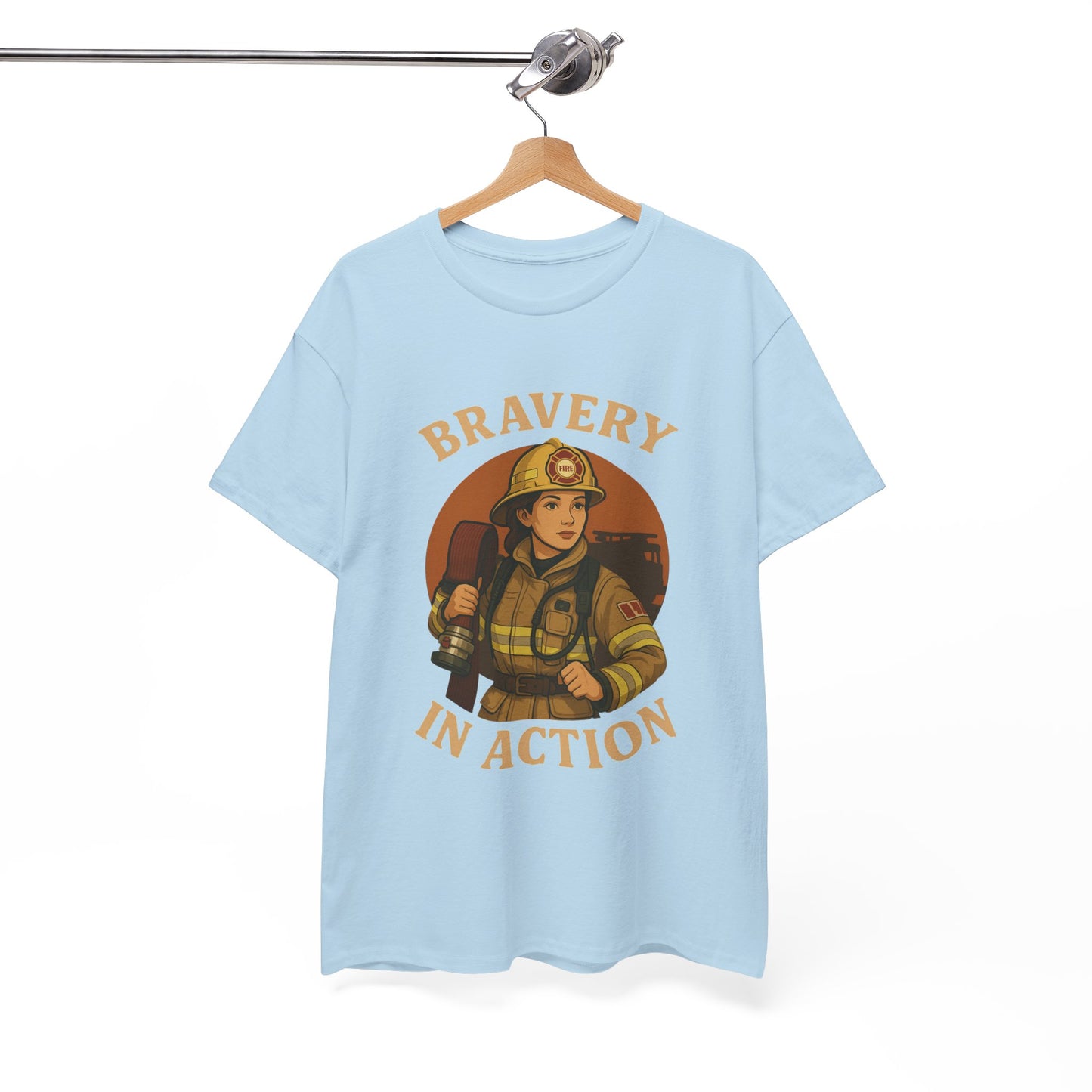 Fire Fighter Graphic Tee - Bravery in Action by Moonwoven by Luna