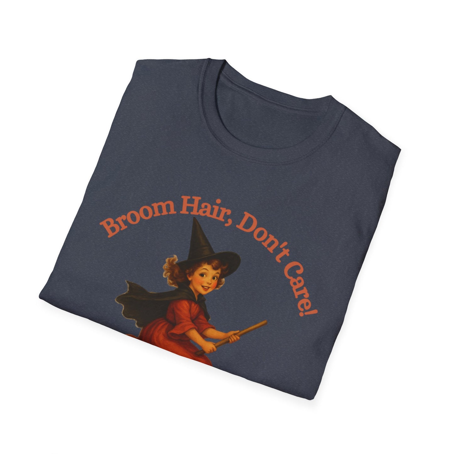 Witchy T-Shirt: Broom Hair, Don't Care | Halloween Apparel, Spooky Gift, Unisex Tee, Witch Costume , designer Moonwoven by Luna