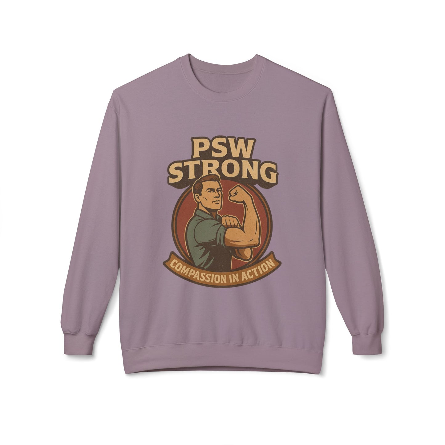 PSW Strong Compassion Crewneck Sweatshirt | Motivational Apparel, Gift for Fitness Lovers, Sportswear, Casual Wear, Inspirational Clothing