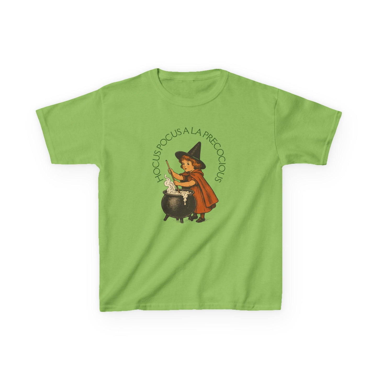 Kids Witchy Halloween Tee , Hocus Pocus a la Precocious, Vintage Style Witch Girl Shirt , Fall Boho Toddler T-Shirt