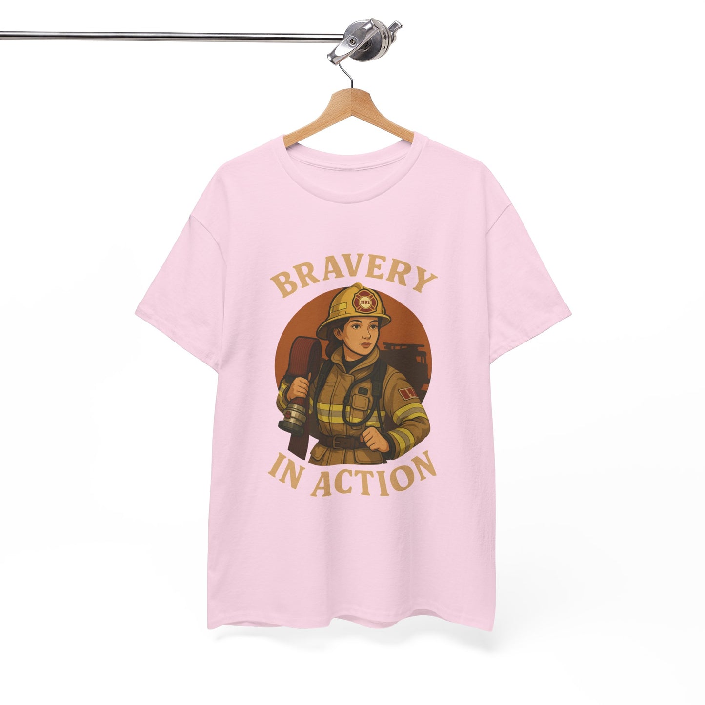 Fire Fighter Graphic Tee - Bravery in Action by Moonwoven by Luna