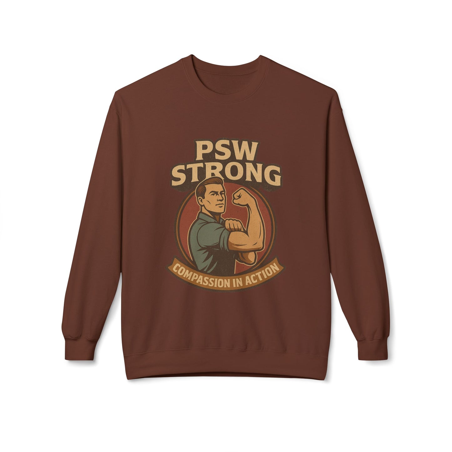 PSW Strong Compassion Crewneck Sweatshirt | Motivational Apparel, Gift for Fitness Lovers, Sportswear, Casual Wear, Inspirational Clothing
