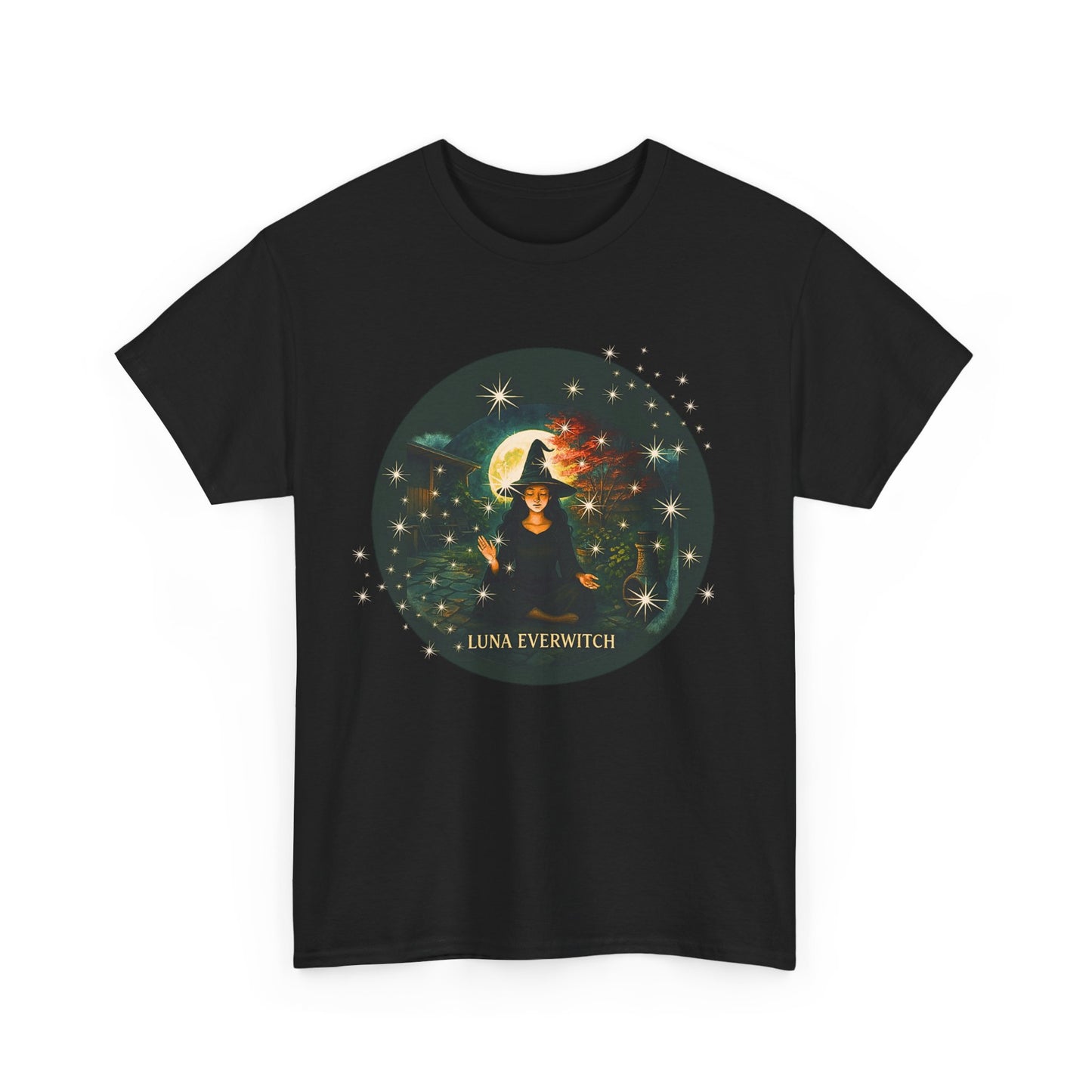 Backyard Manifestations with Luna Everwitch ,Heavy Cotton Tee, Unisex Starry T-Shirt, Celestial Aesthetic Shirt,