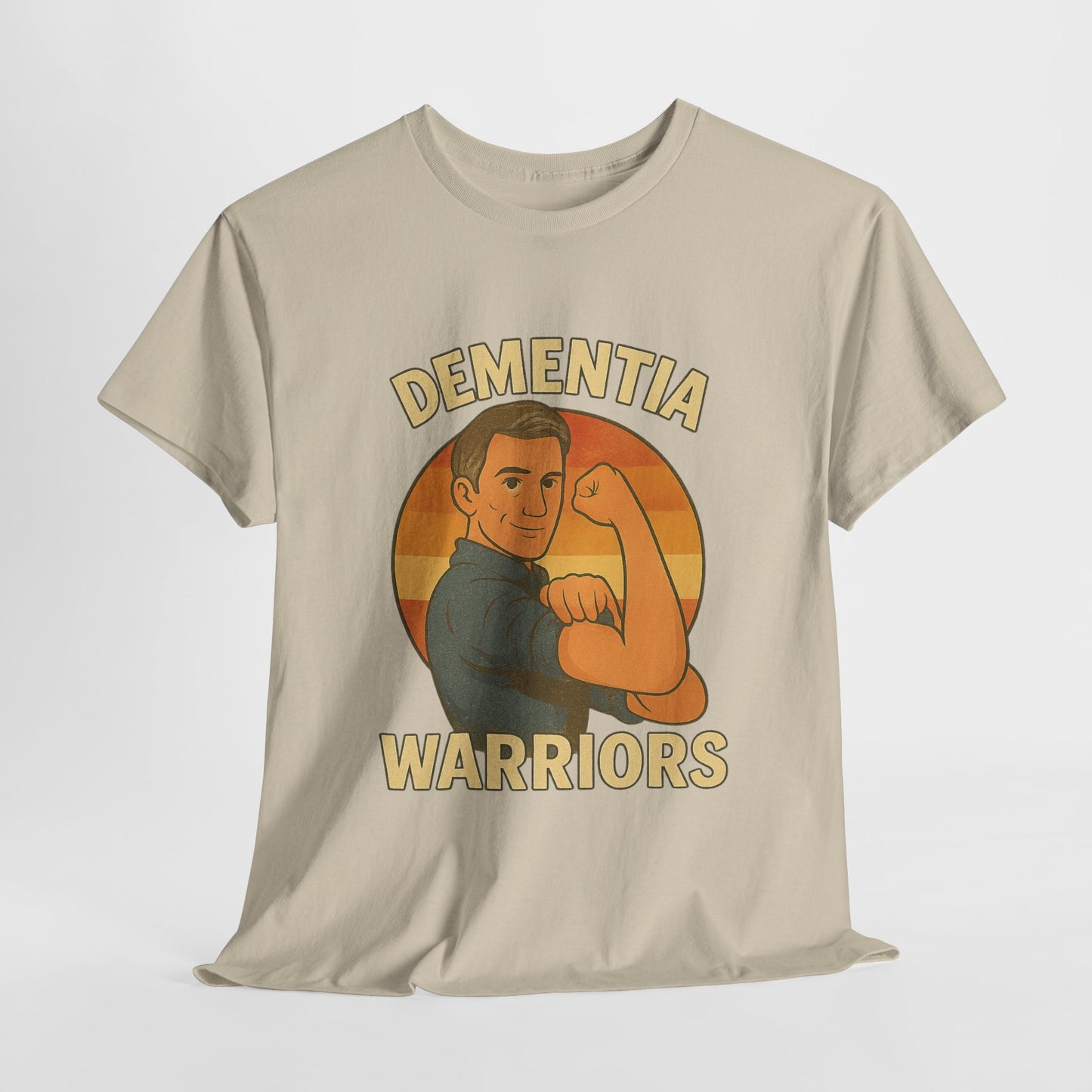 Male , Dementia Warriors Unisex Heavy Cotton Tee | Support, Awareness, Gifts, Advocacy, Comfort Wear