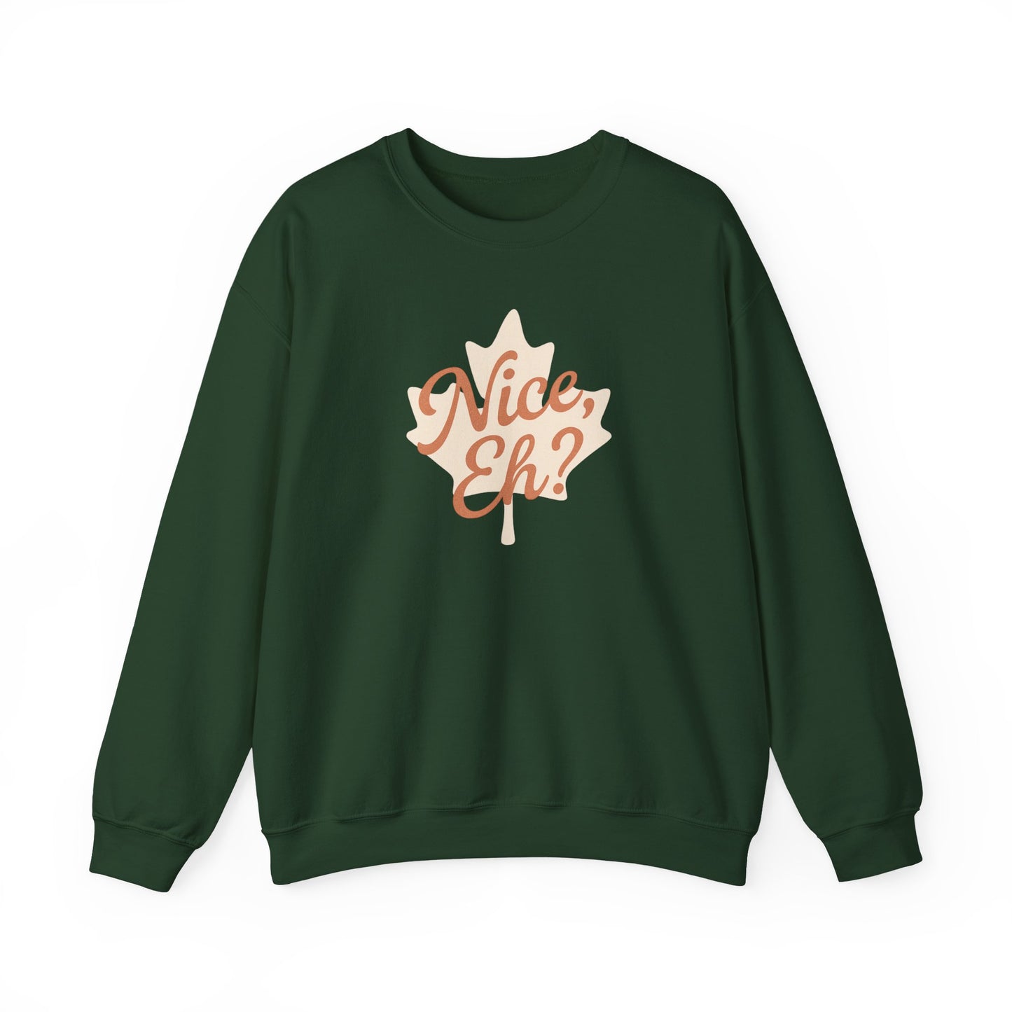 Chill Canadian Sweatshirt, Nice , Eh With Canadian leaf, Moonwoven by Luna, Unisex Crewneck, Warm Pullover, Cozy Jumper, Maple Leaf Sweater,