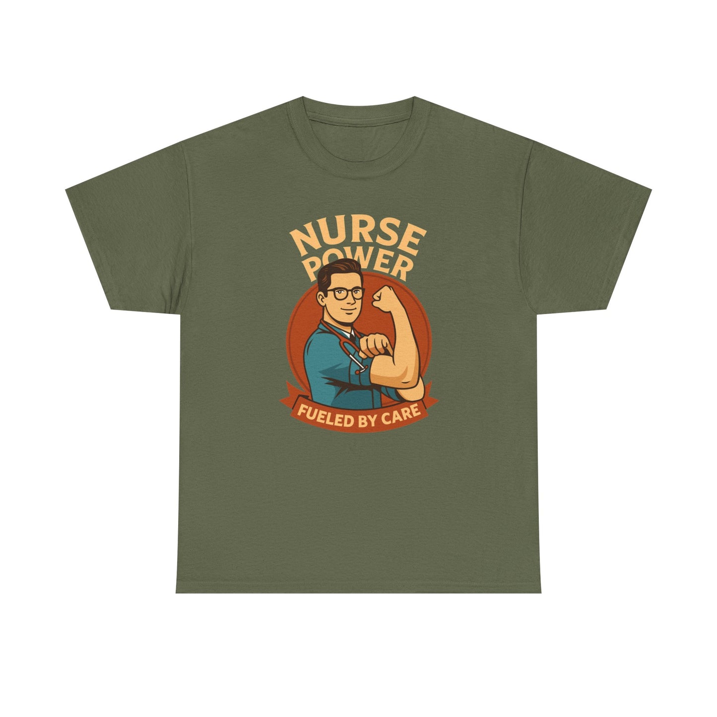 Nurse Power, Fueled by Care t-shirt, designed by Moonwoven by Luna ,part of her Care Givers Collection