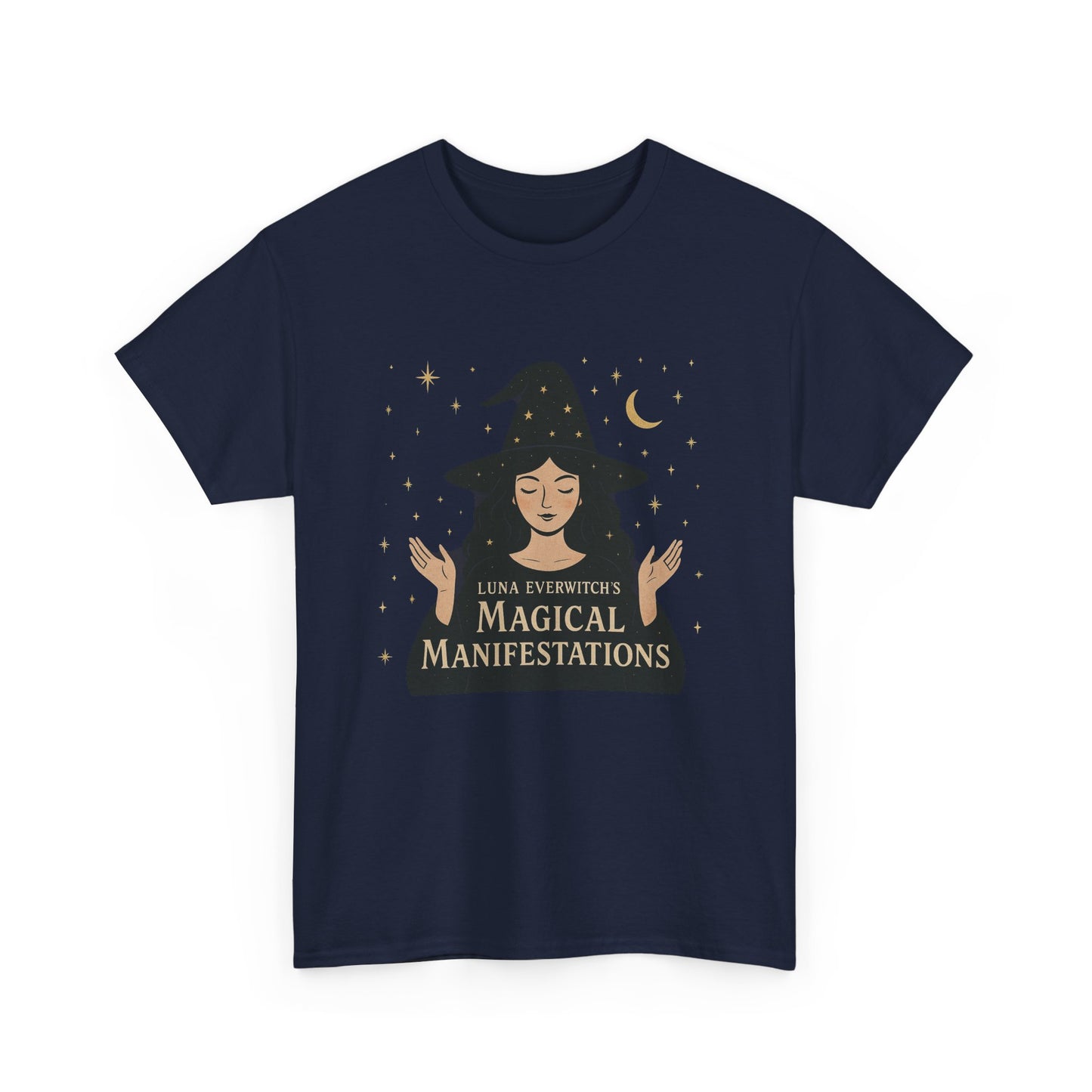 Luna Everwitch’s Magical Manifestations, Vintage Graphic Tee, Unisex Cotton Shirt, Autumn Vibes, Halloween Party Outfit, Comfortable Casual Wear, Perfect Gift