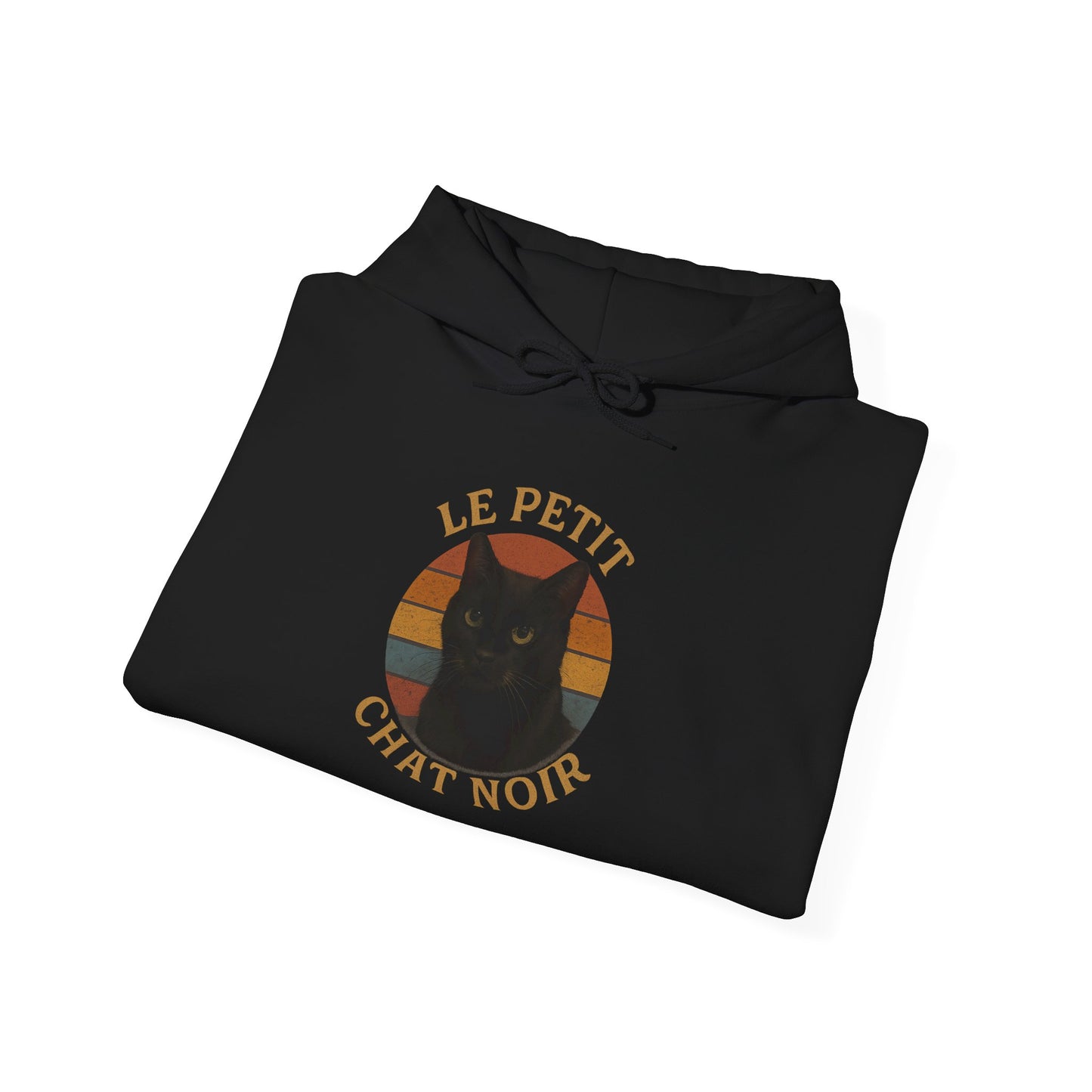 Black Cat-Themed Hoodie, Cozy Cat Sweatshirt, Animal Lover Gift, Perfect for Fall, Casual Wear, Unique Gift for Cat Lovers